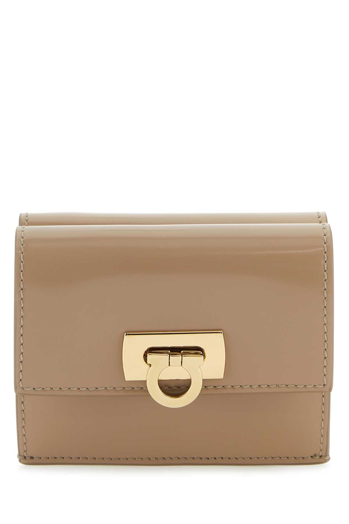 Salvatore Ferragamo Women Beige Leather Wallet - JUSTLUXURY