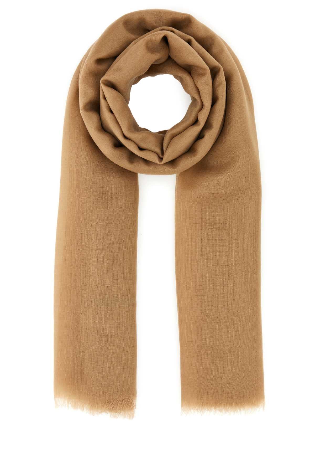 Salvatore Ferragamo Women Camel Cashmere Scarf - JUSTLUXURY