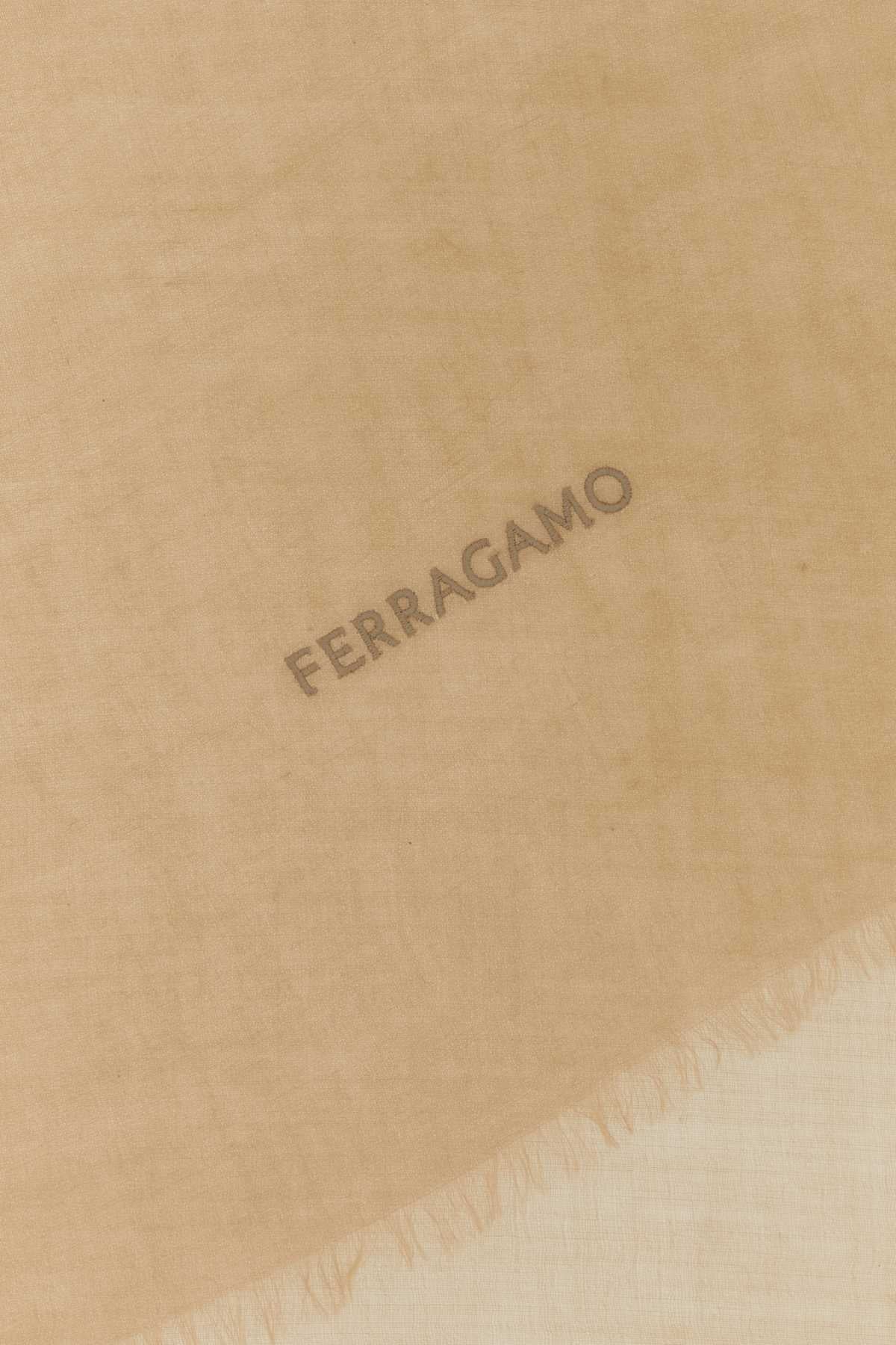 Salvatore Ferragamo Women Camel Cashmere Scarf - JUSTLUXURY