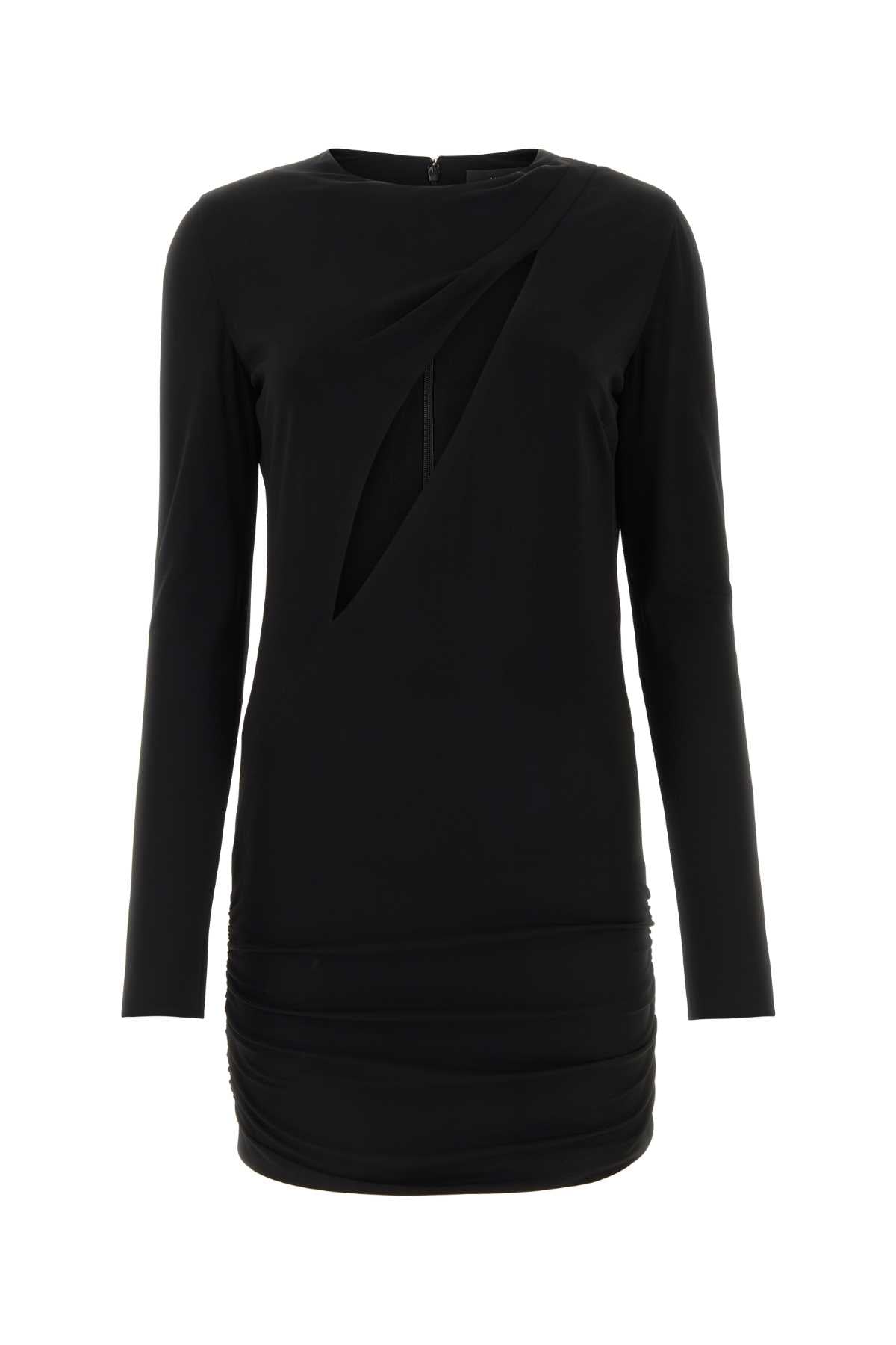 Versace Women Black Stretch Viscose Mini Dress - JUSTLUXURY