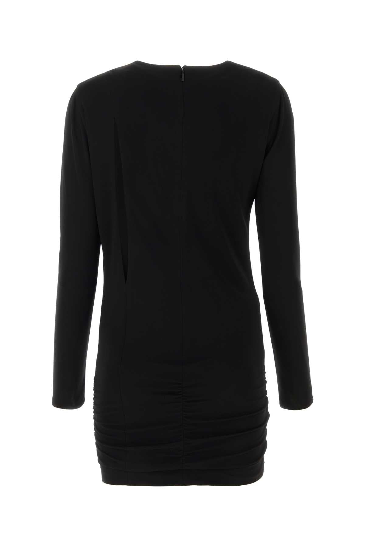 Versace Women Black Stretch Viscose Mini Dress - JUSTLUXURY