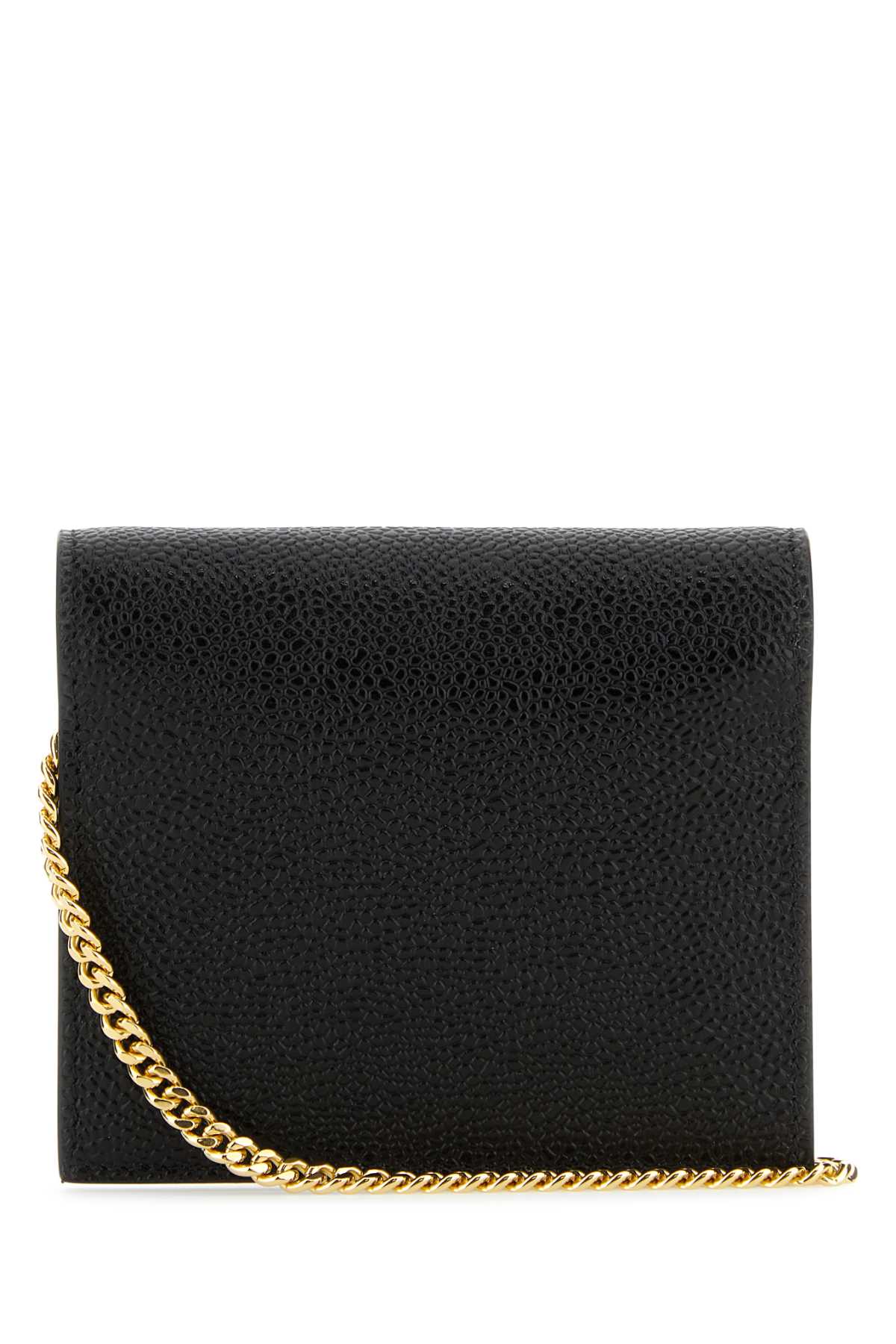 Thom Browne Women Black Leather Card Holder