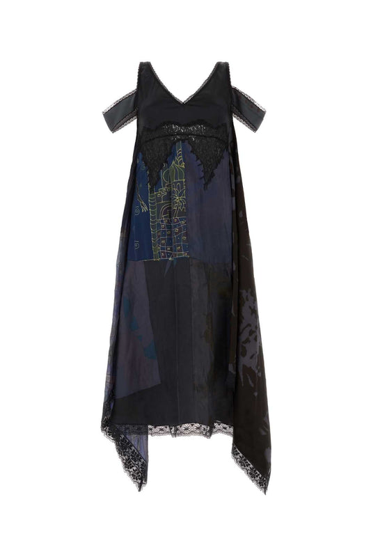 Marine Serre Women Multicolor Silk Dress