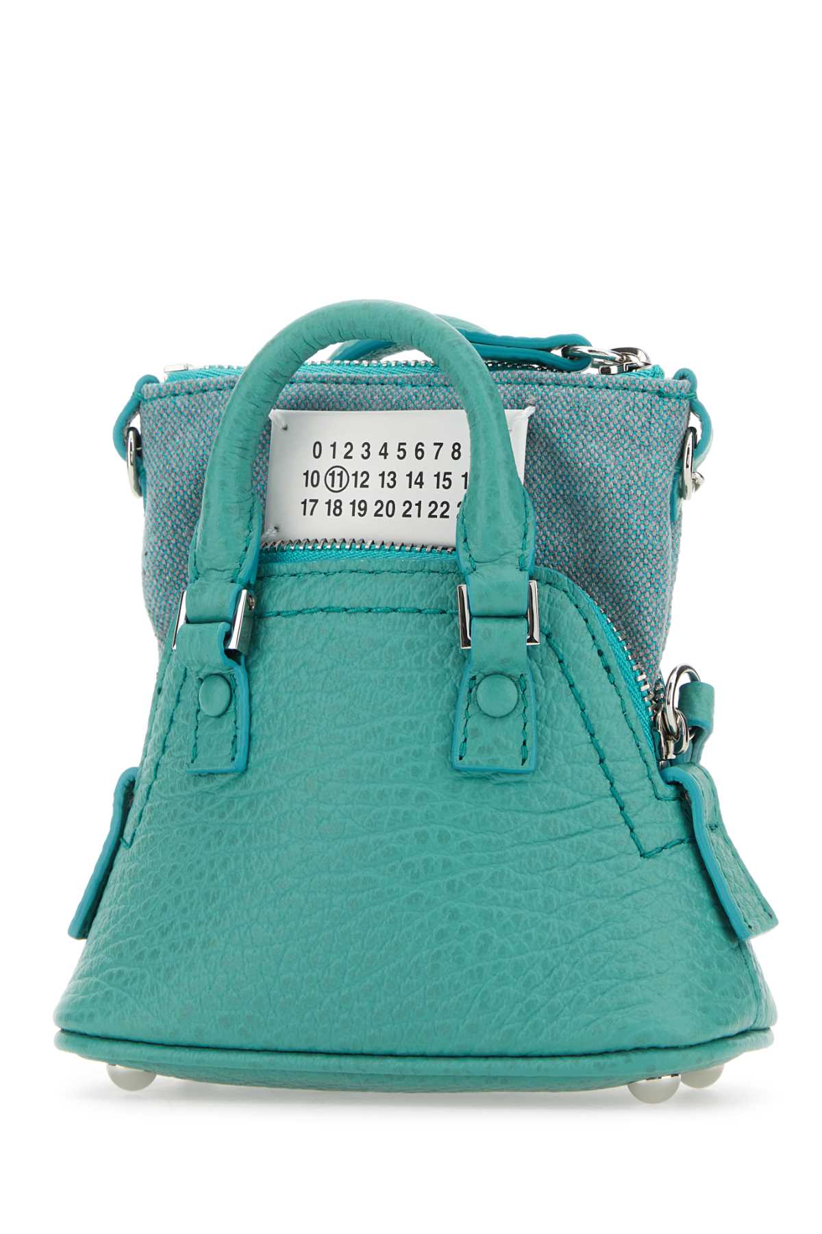 Maison Margiela Women Sea Green Leather And Fabric 5Ac Classique Baby Handbag - JUSTLUXURY
