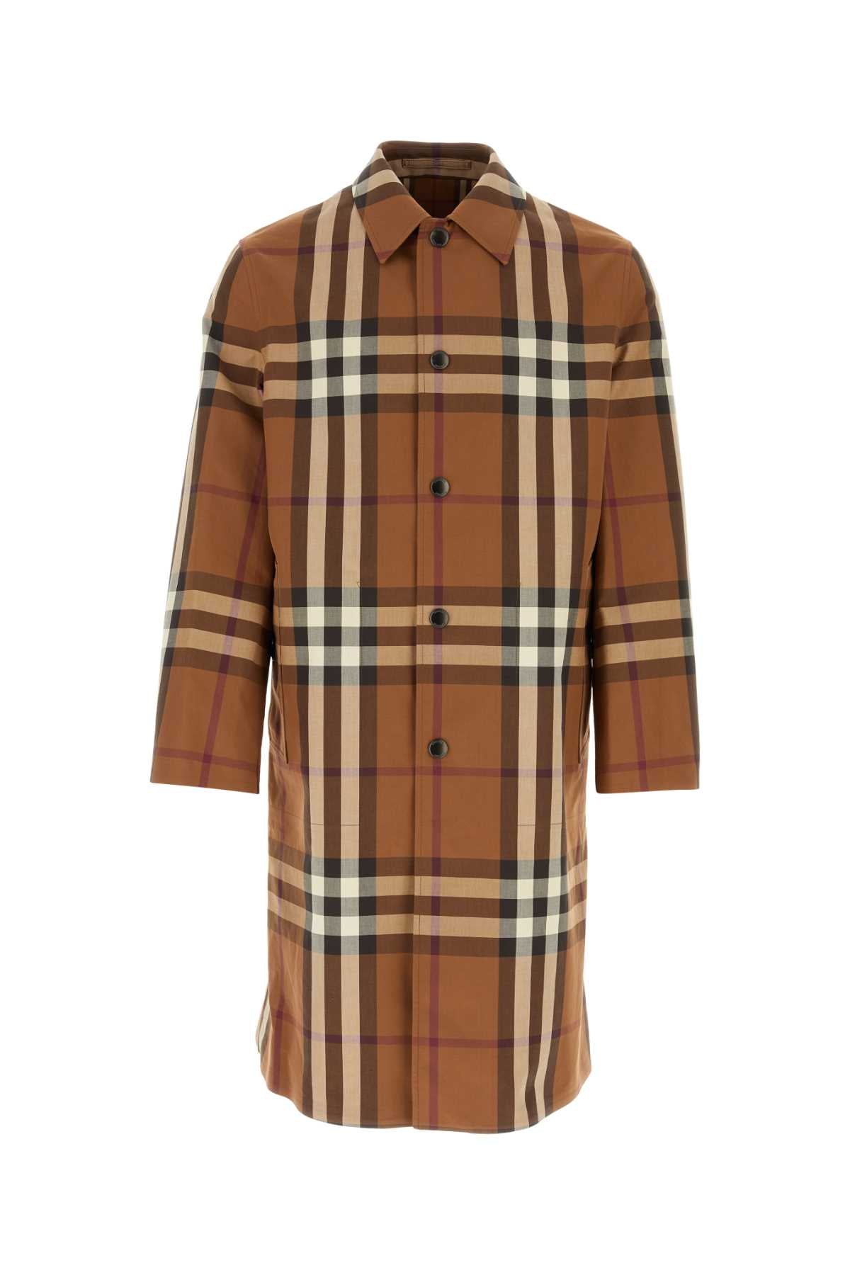 Burberry Men Embroidered Cotton Eversible Overcoat - JUSTLUXURY