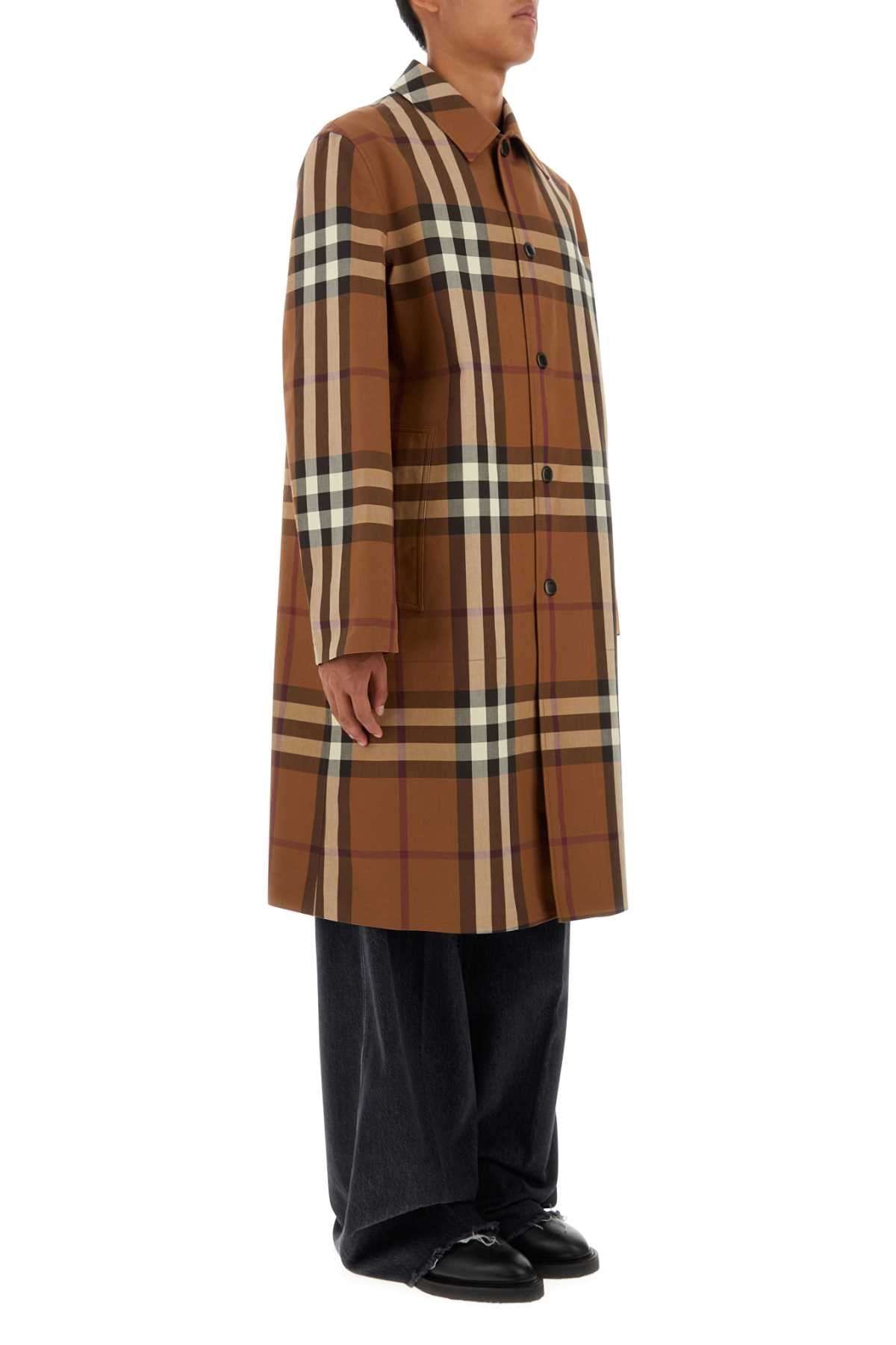 Burberry Men Embroidered Cotton Eversible Overcoat - JUSTLUXURY
