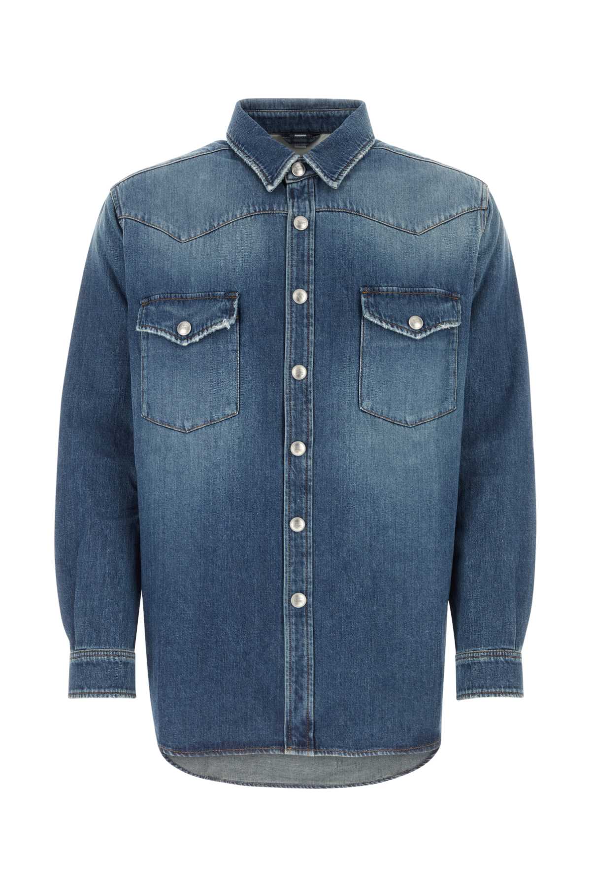 Burberry Men Denim Shirt - JUSTLUXURY