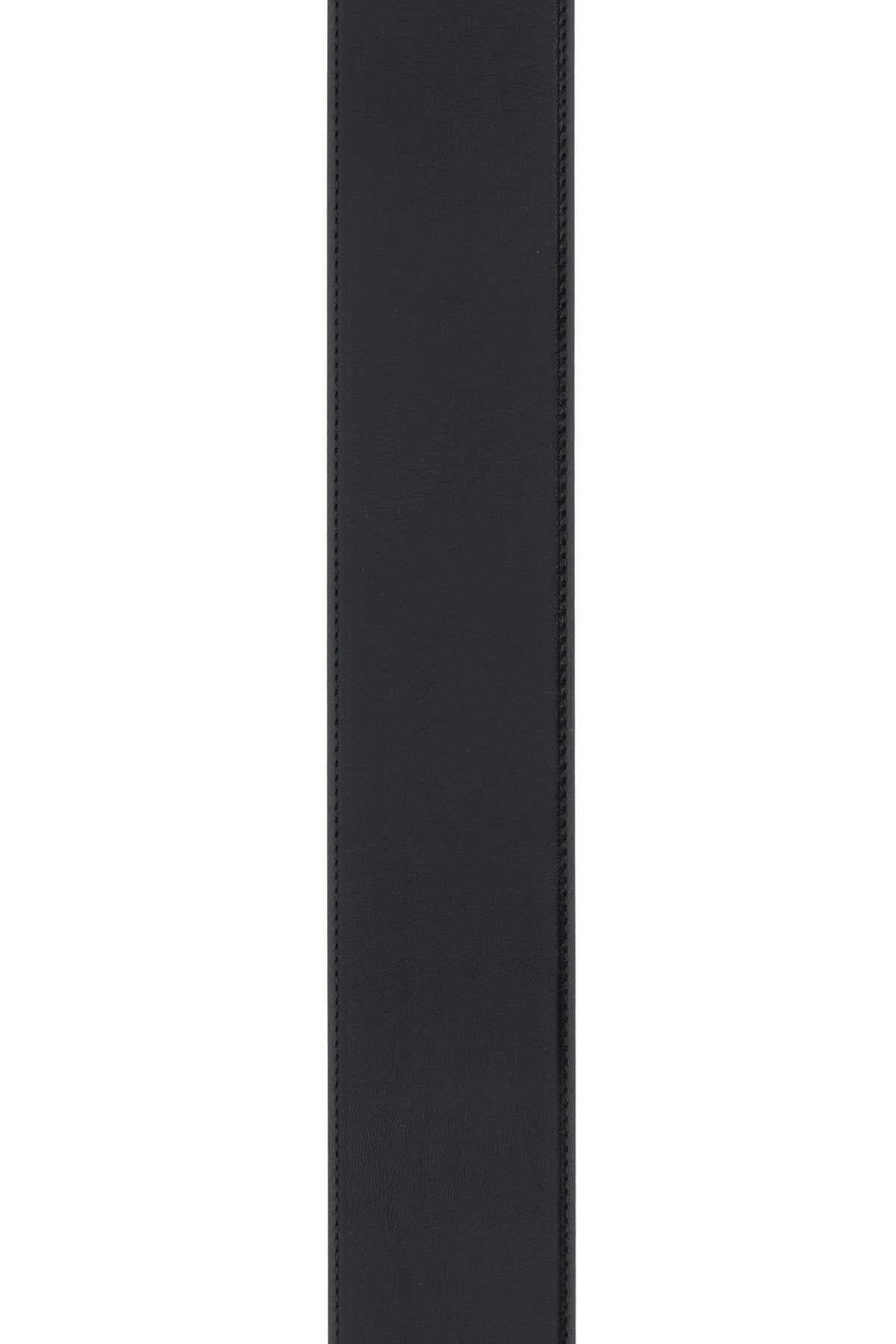 Alexander Mcqueen Women Black Leather Belt - JUSTLUXURY