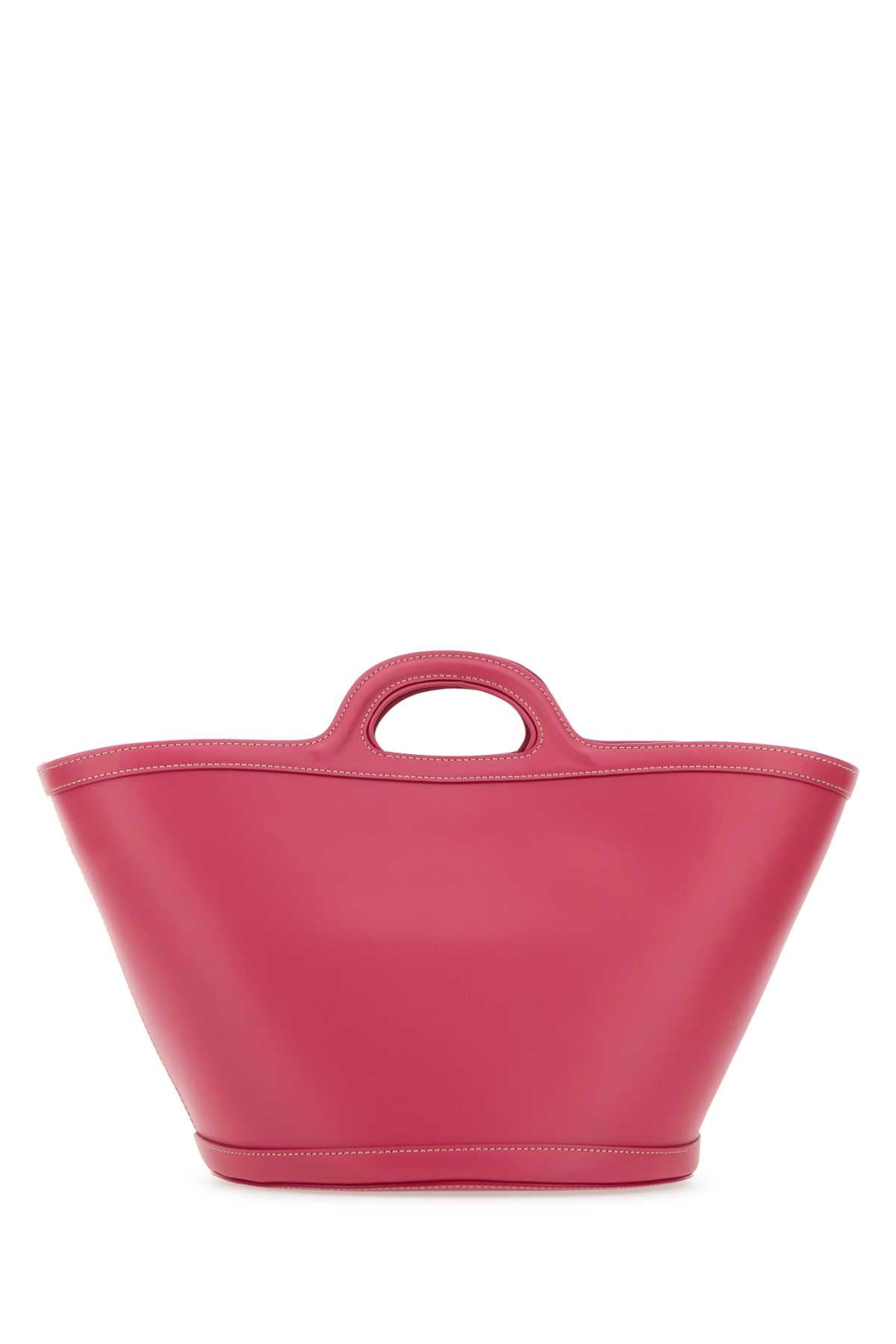 Marni Women Dark Pink Leather Small Tropicalia Handbag - JUSTLUXURY