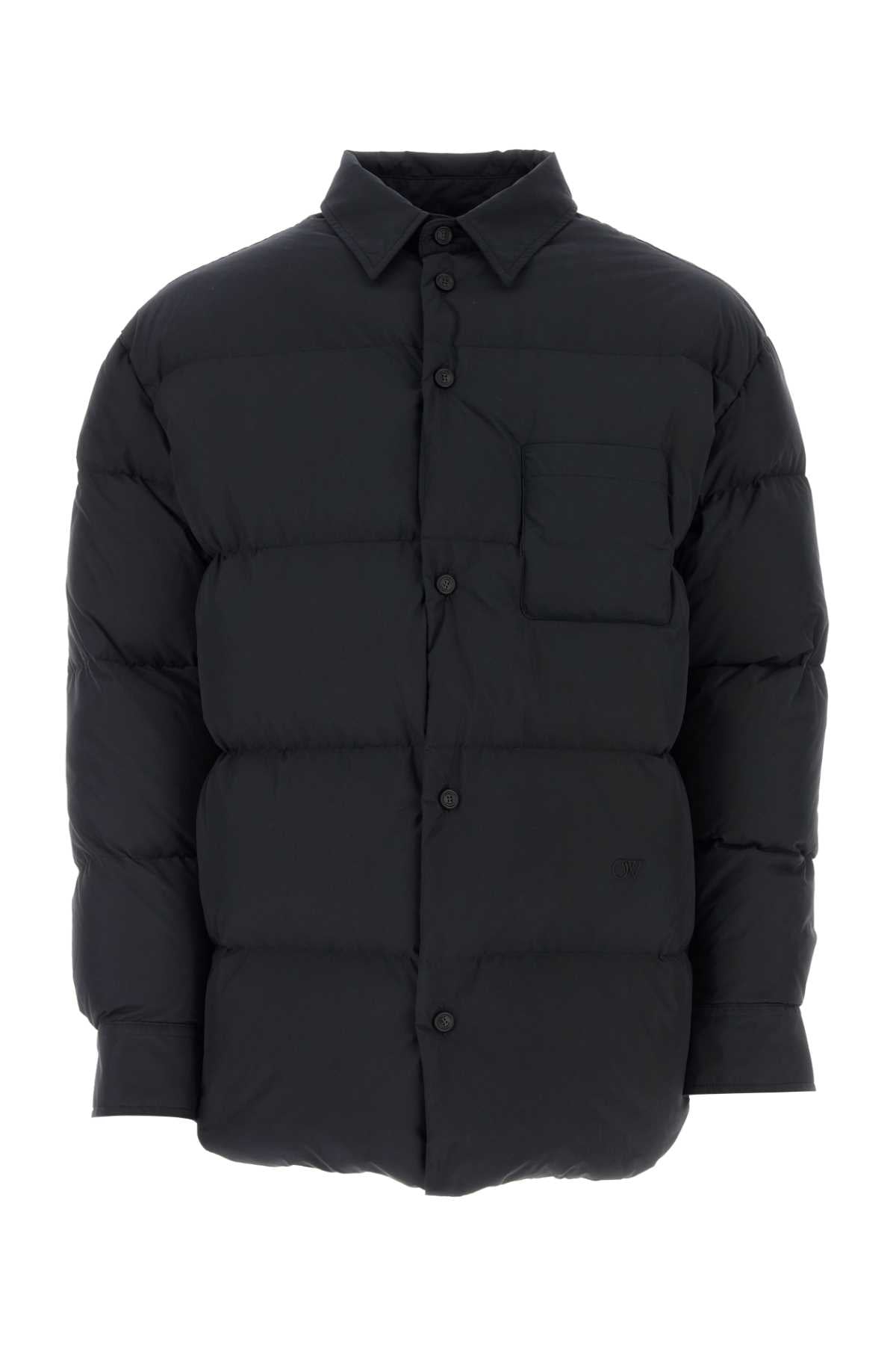 Off White Men Black Polyester Down Jacket - JUSTLUXURY