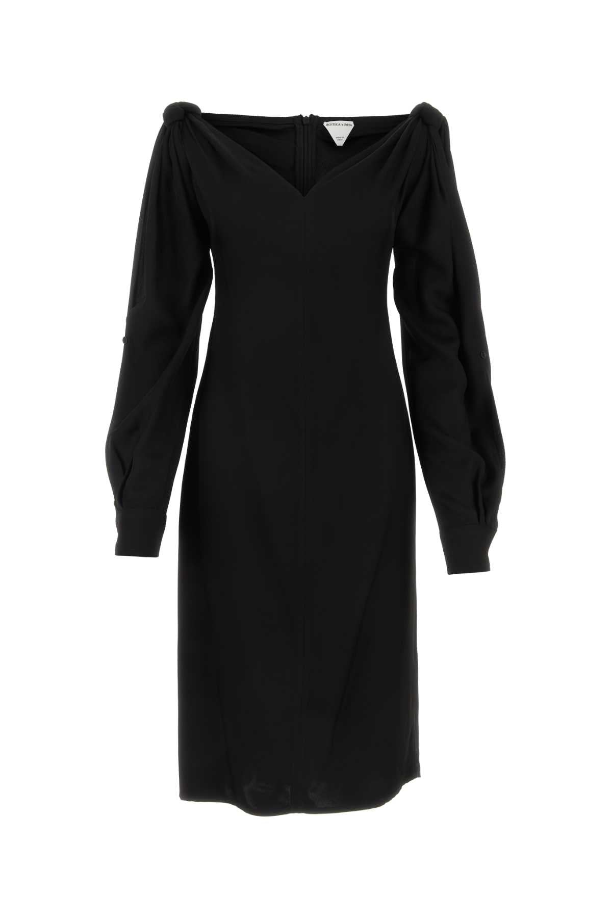 Bottega Veneta Women Black Viscose Dress - JUSTLUXURY
