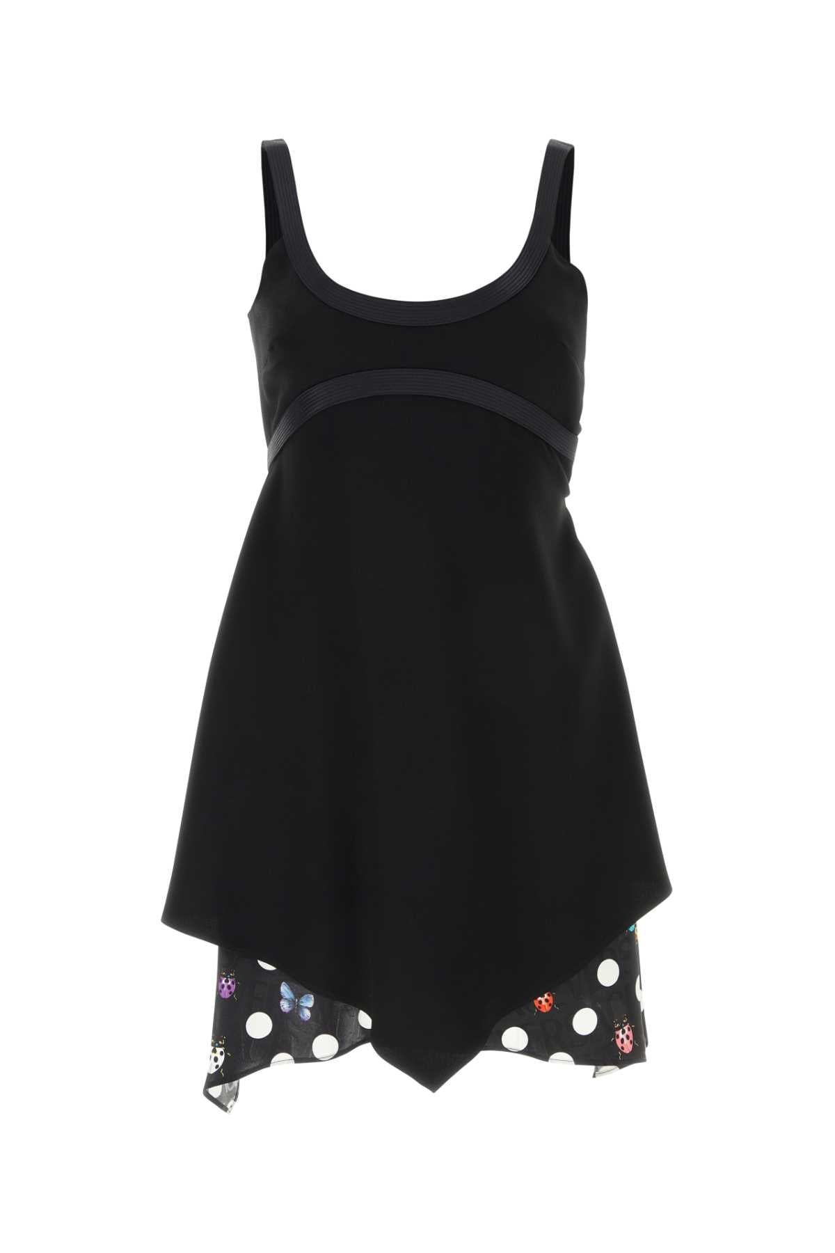 Versace Women Black Acetate Blend Mini Dress - JUSTLUXURY