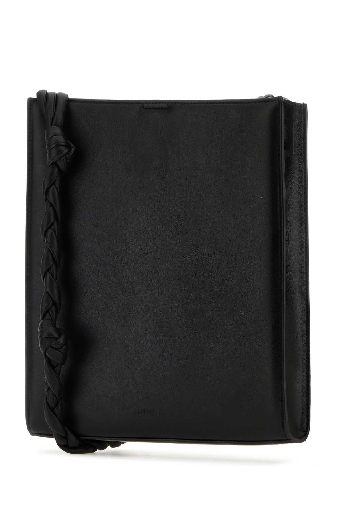 Jil Sander Women Black Leather Medium Tangle Shoulder Bag - JUSTLUXURY