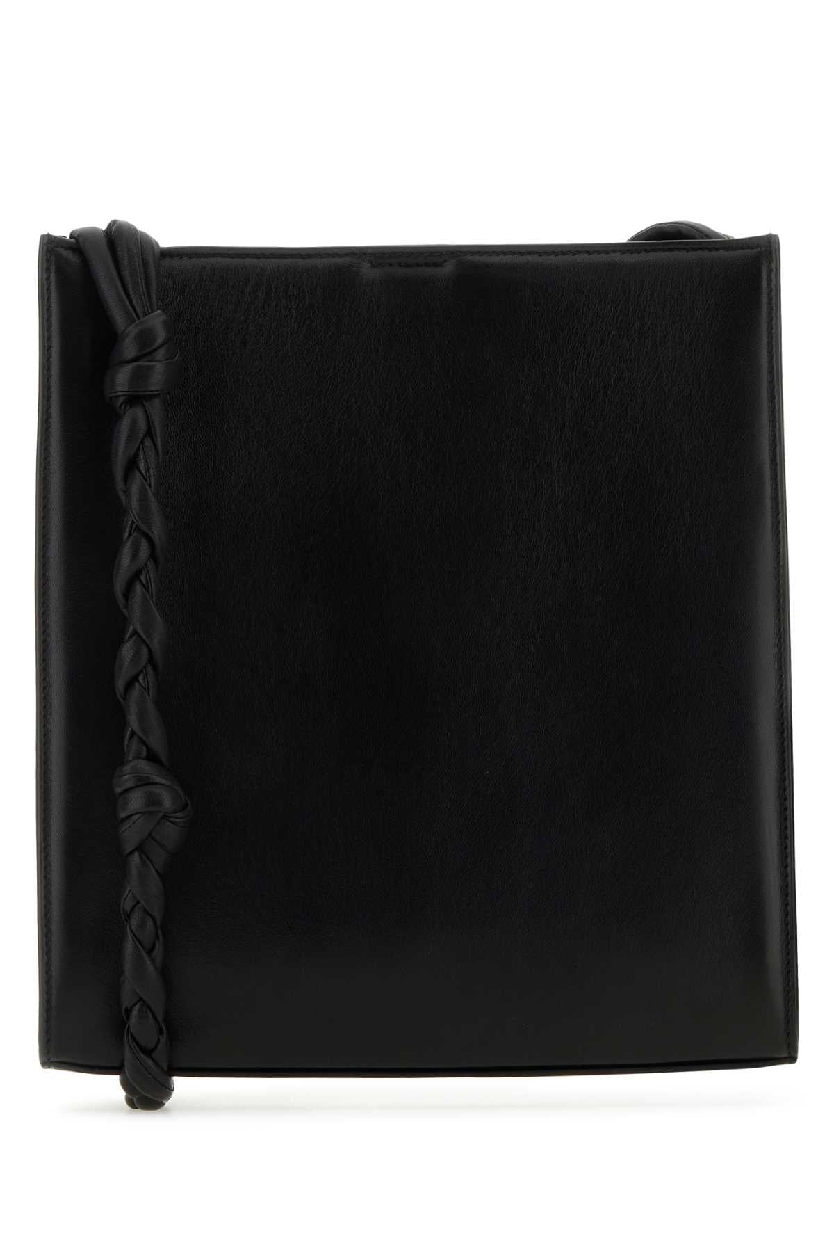 Jil Sander Women Black Leather Medium Tangle Shoulder Bag - JUSTLUXURY