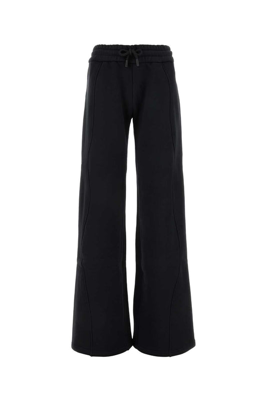 Off White Women Black Cotton Joggers