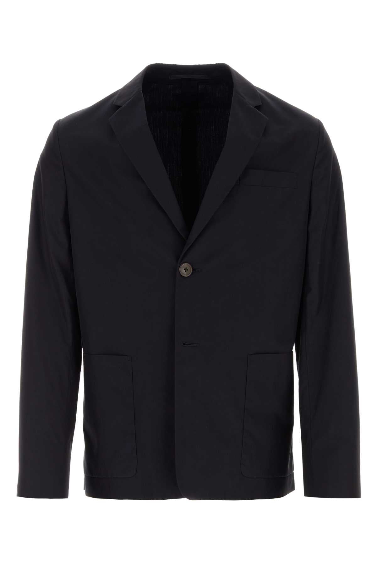 Prada Men Midnight Blue Cotton Blazer