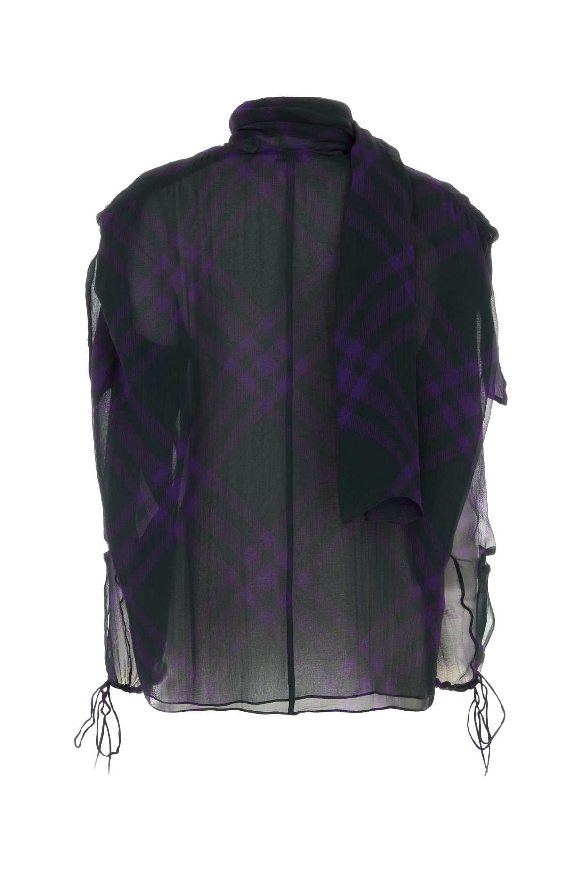 Burberry Women Printed Crepe Blouse - JUSTLUXURY