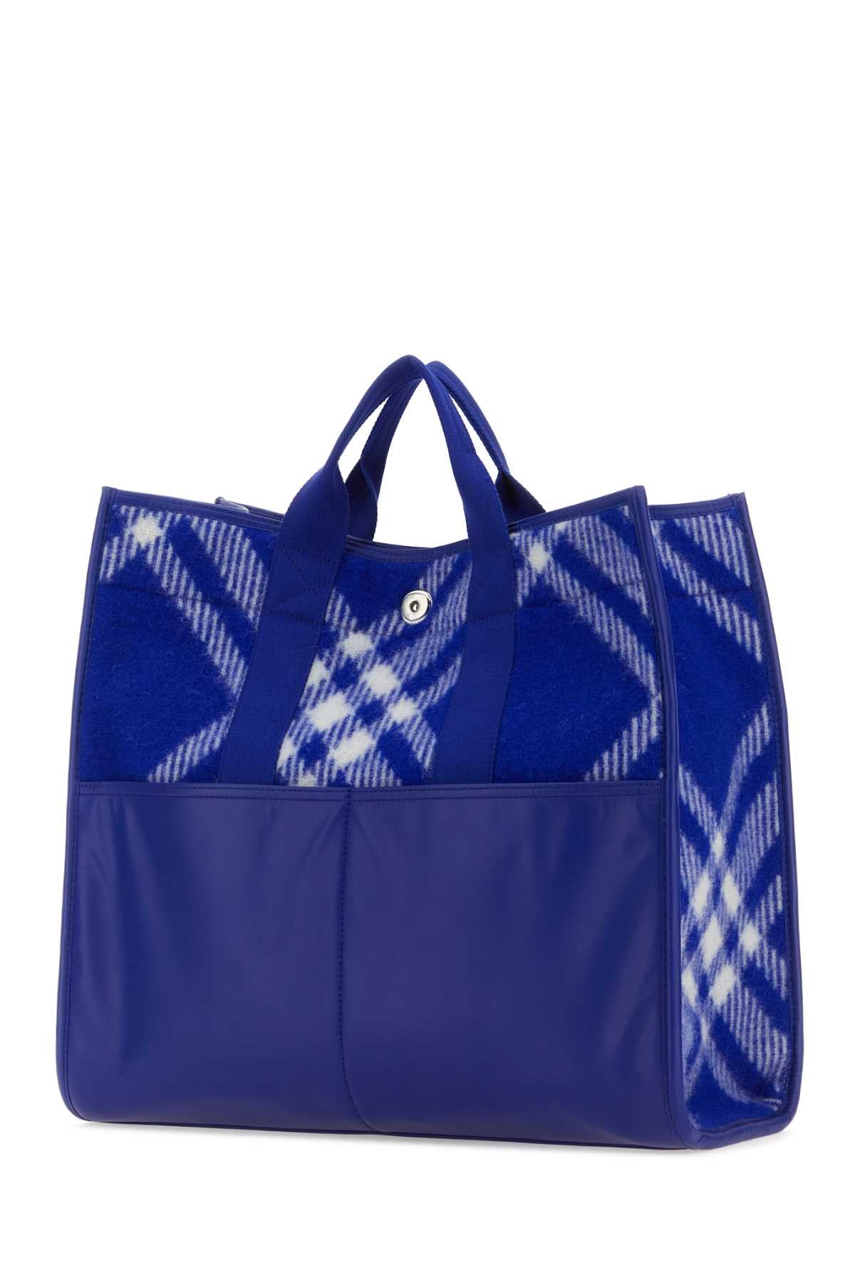 Burberry Men Embroidered Fabric Knight Shopping Bag - JUSTLUXURY