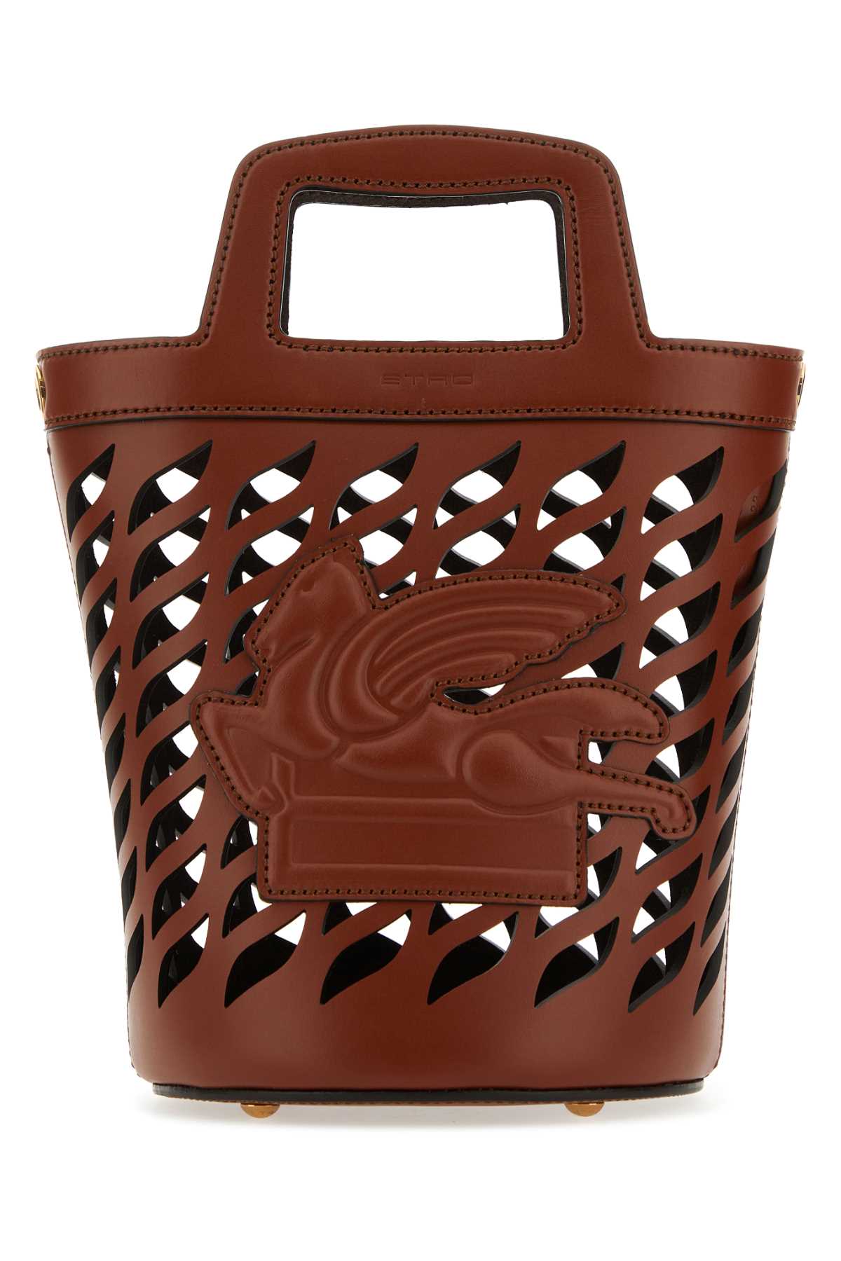 Etro Women Brown Leather Coffa Bucket Bag - JUSTLUXURY