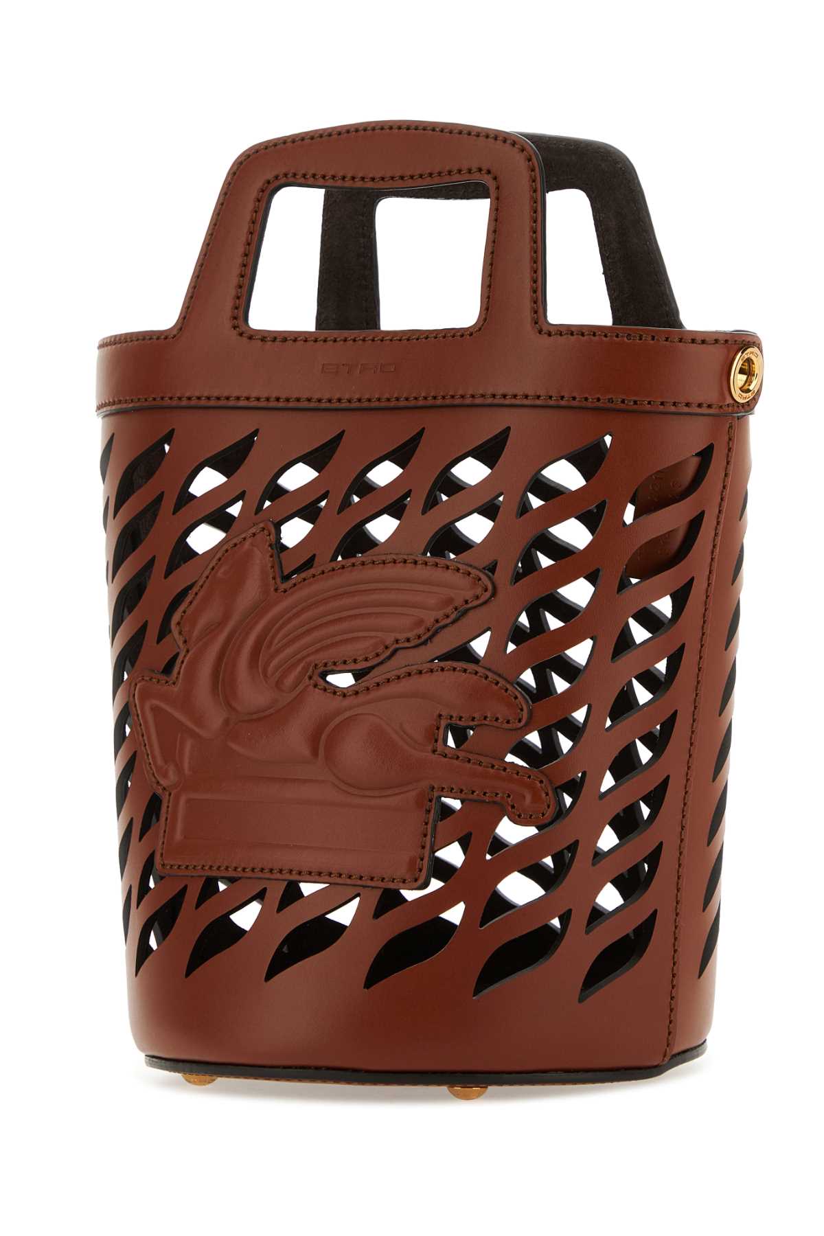 Etro Women Brown Leather Coffa Bucket Bag - JUSTLUXURY