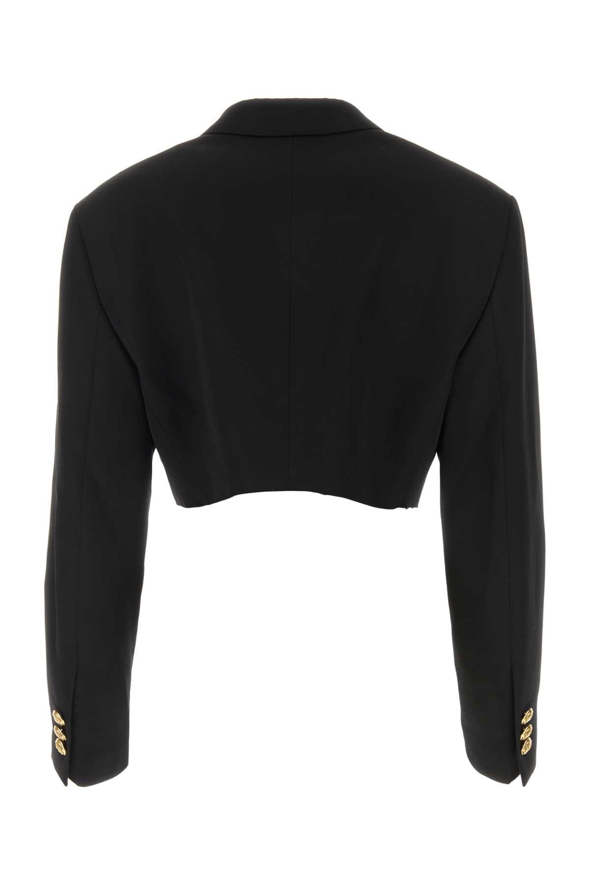 Palm Angels Women Black Polyester Blend Boyfriend Blazer - JUSTLUXURY