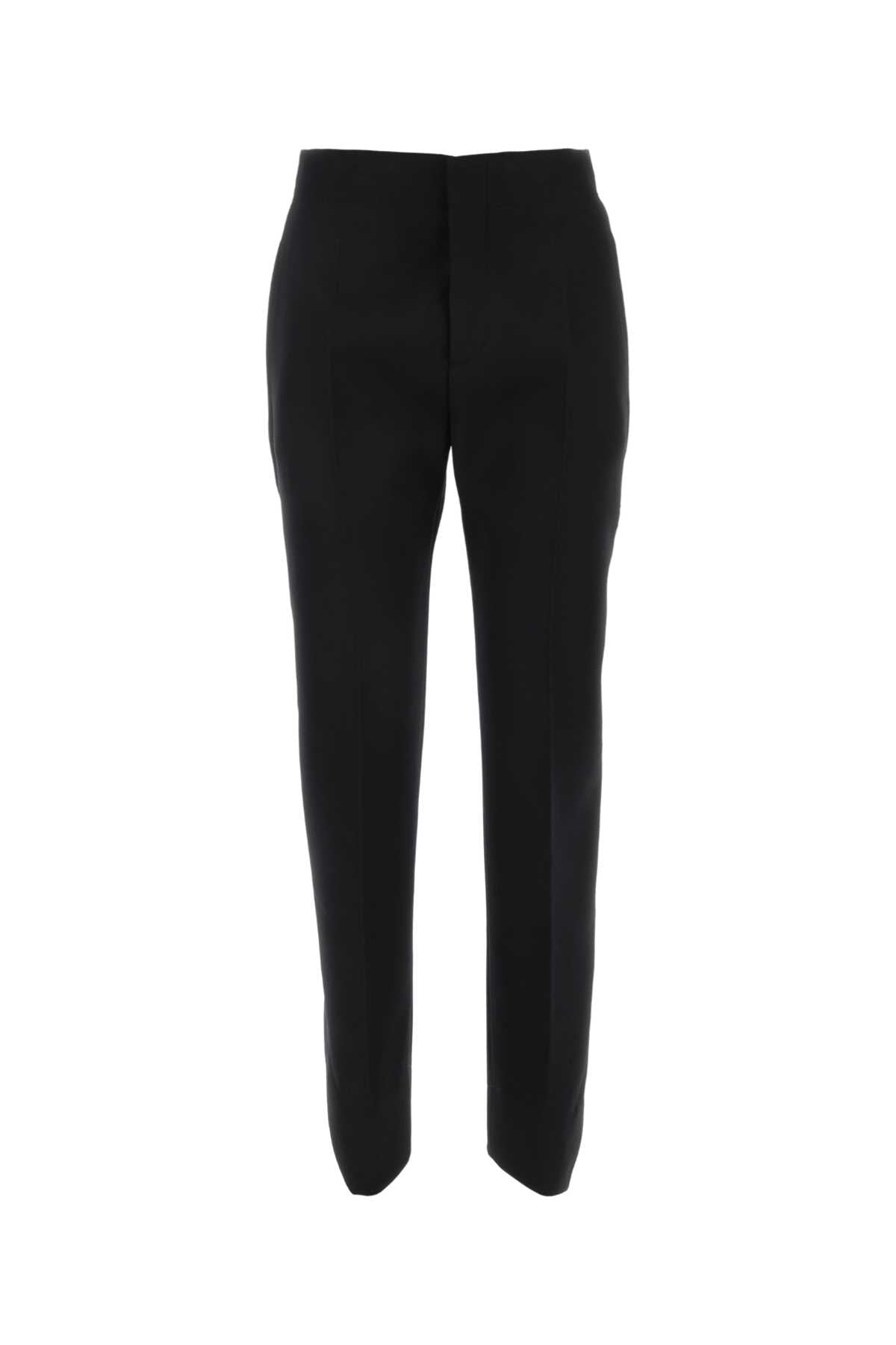 Bottega Veneta Women Black Wool Pant - JUSTLUXURY