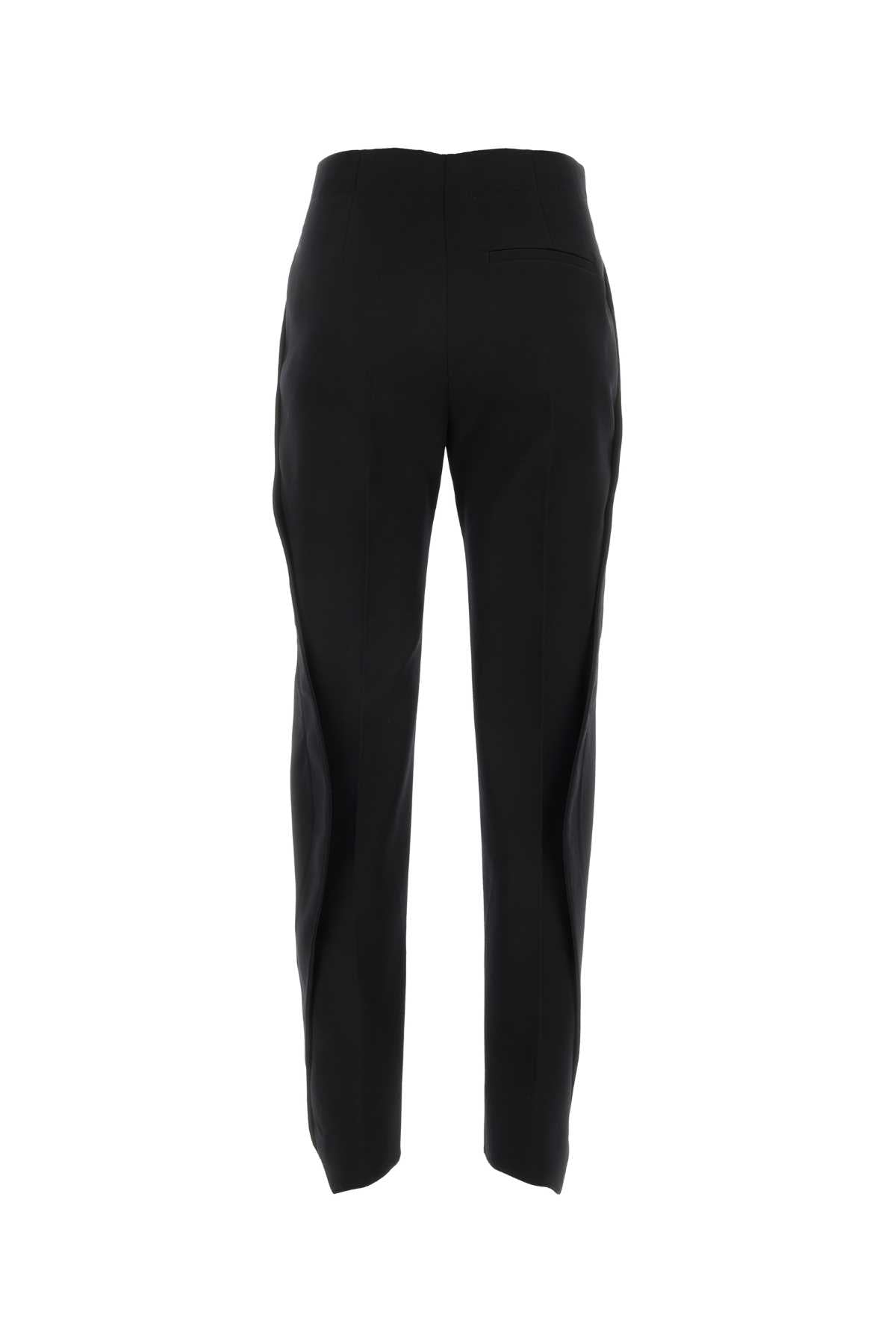 Bottega Veneta Women Black Wool Pant - JUSTLUXURY