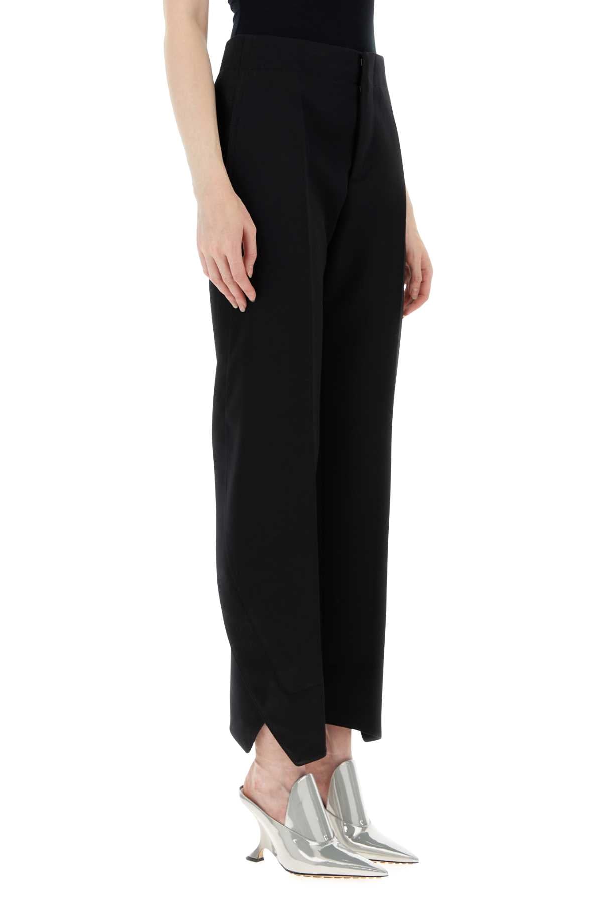 Bottega Veneta Women Black Wool Pant - JUSTLUXURY