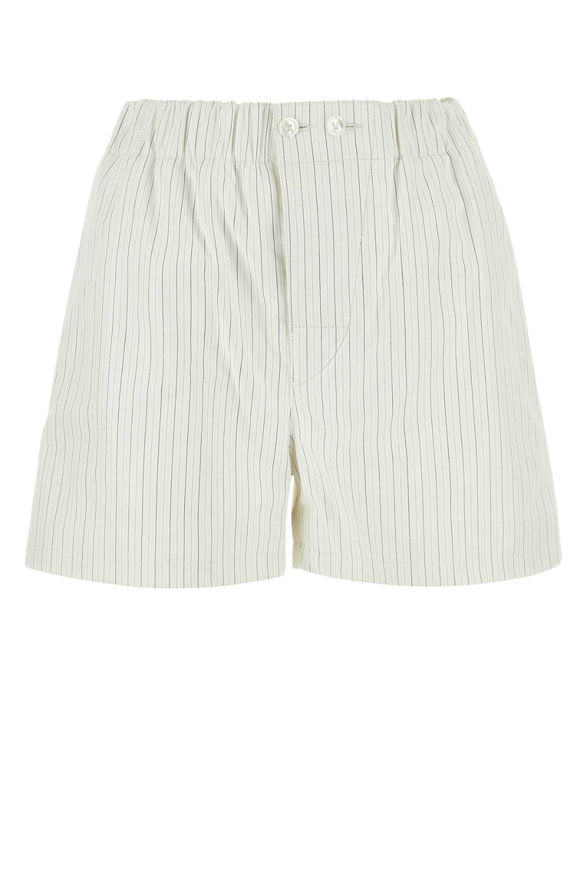 Bottega Veneta Women Printed Leather Shorts - JUSTLUXURY