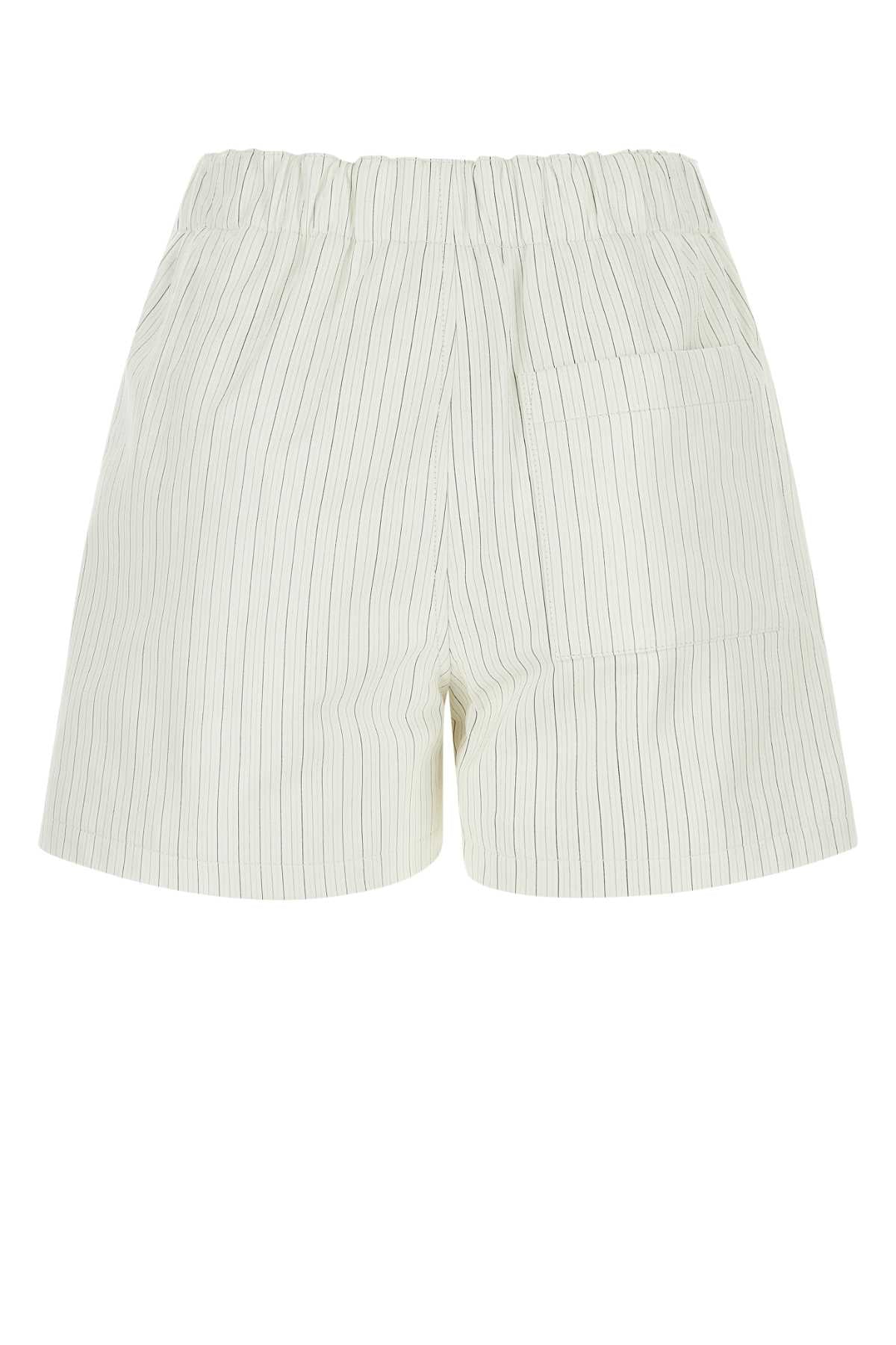 Bottega Veneta Women Printed Leather Shorts - JUSTLUXURY