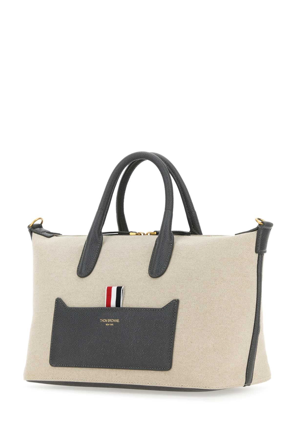 Thom Browne Women Sand Canvas Duffle Small Handbag
