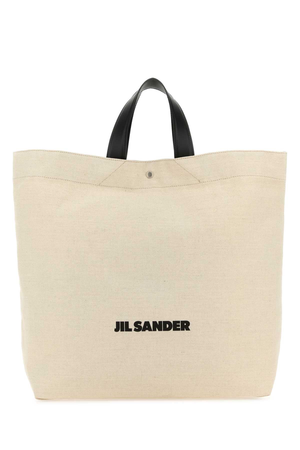 Jil Sander Women Sand Canvas Flat Shopping Bag