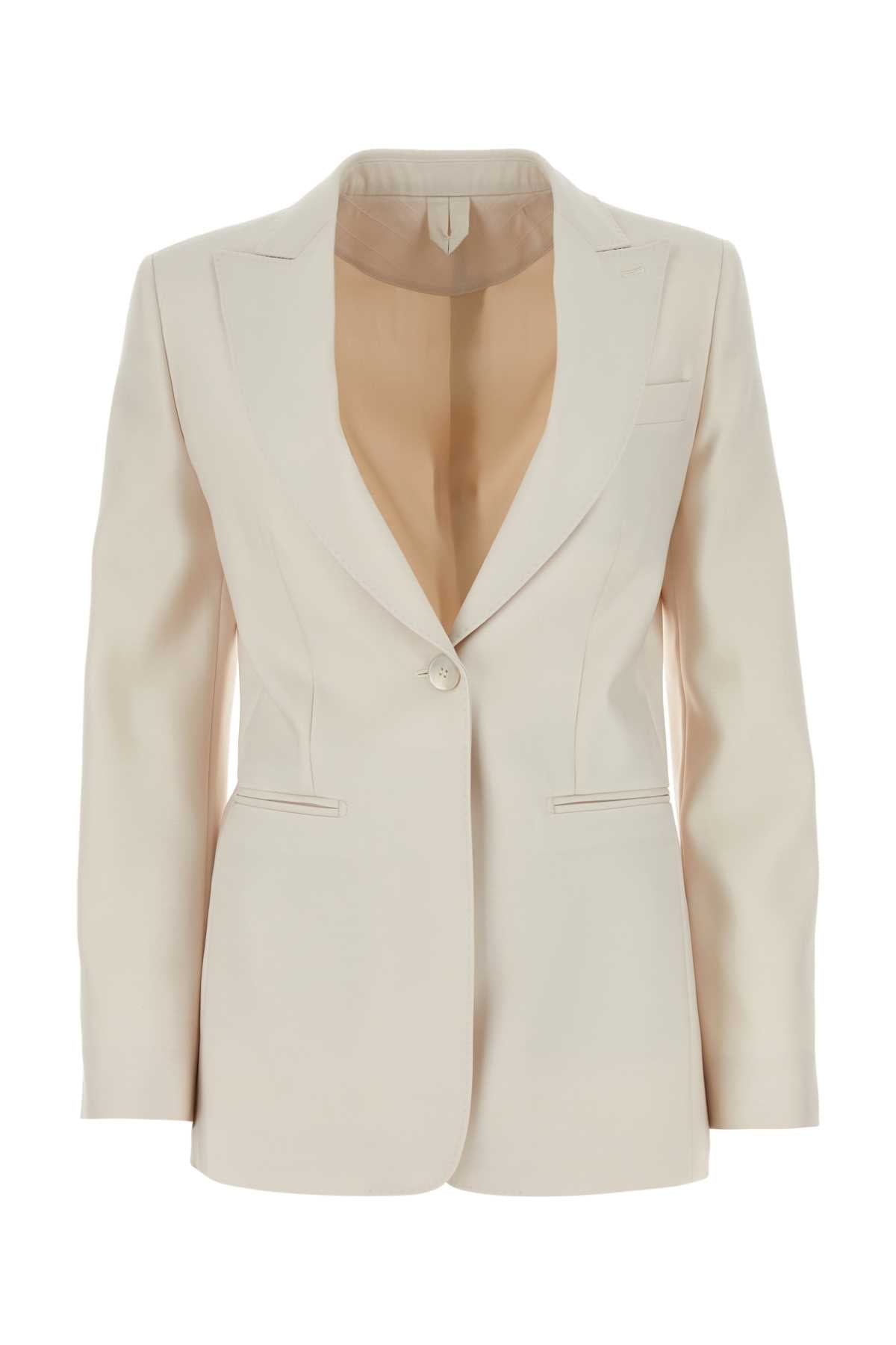Max Mara Women Ivory Duchesse Avoriaz Blazer