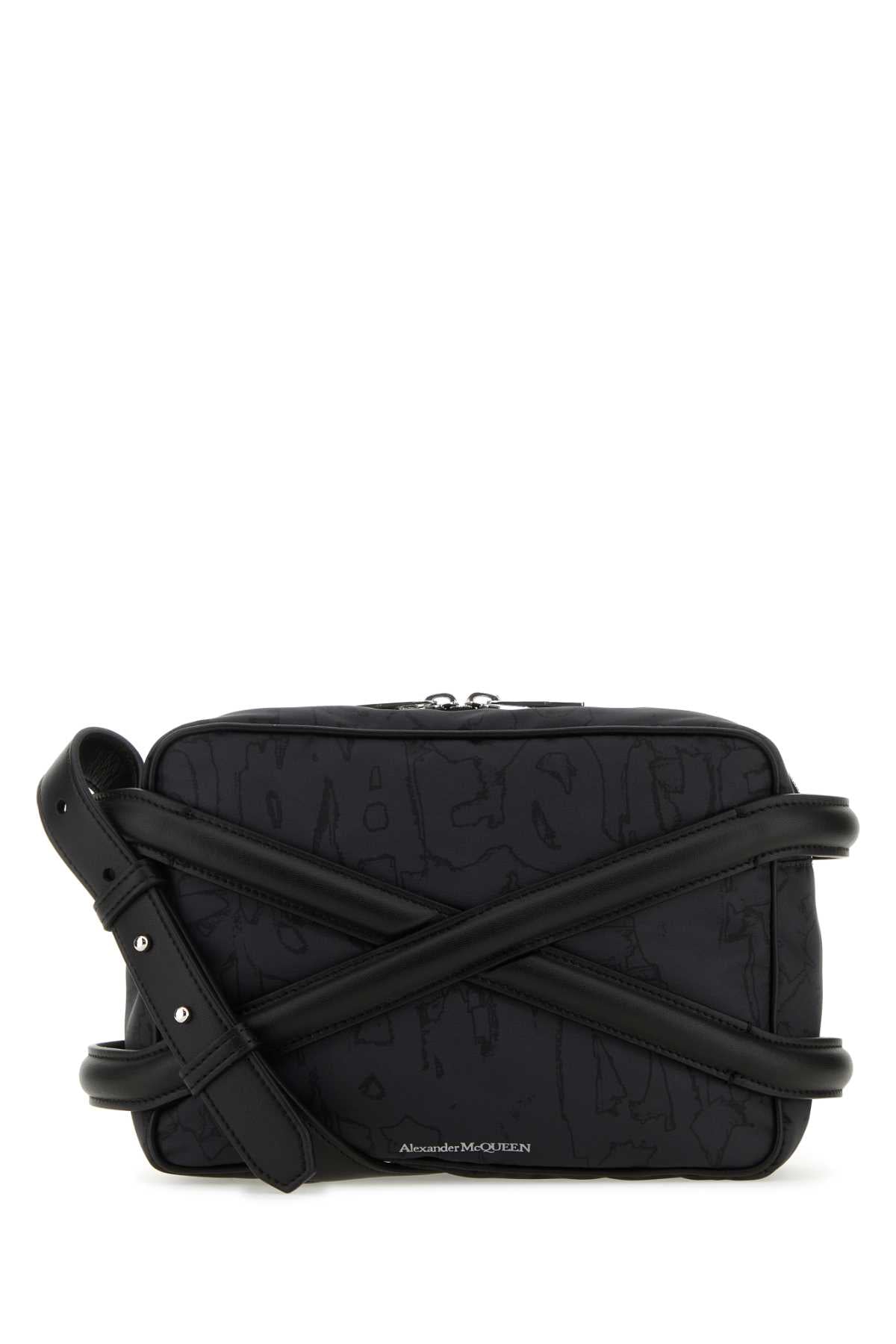 Alexander Mcqueen Men Black Nylon Harness Crossbody Bag - JUSTLUXURY