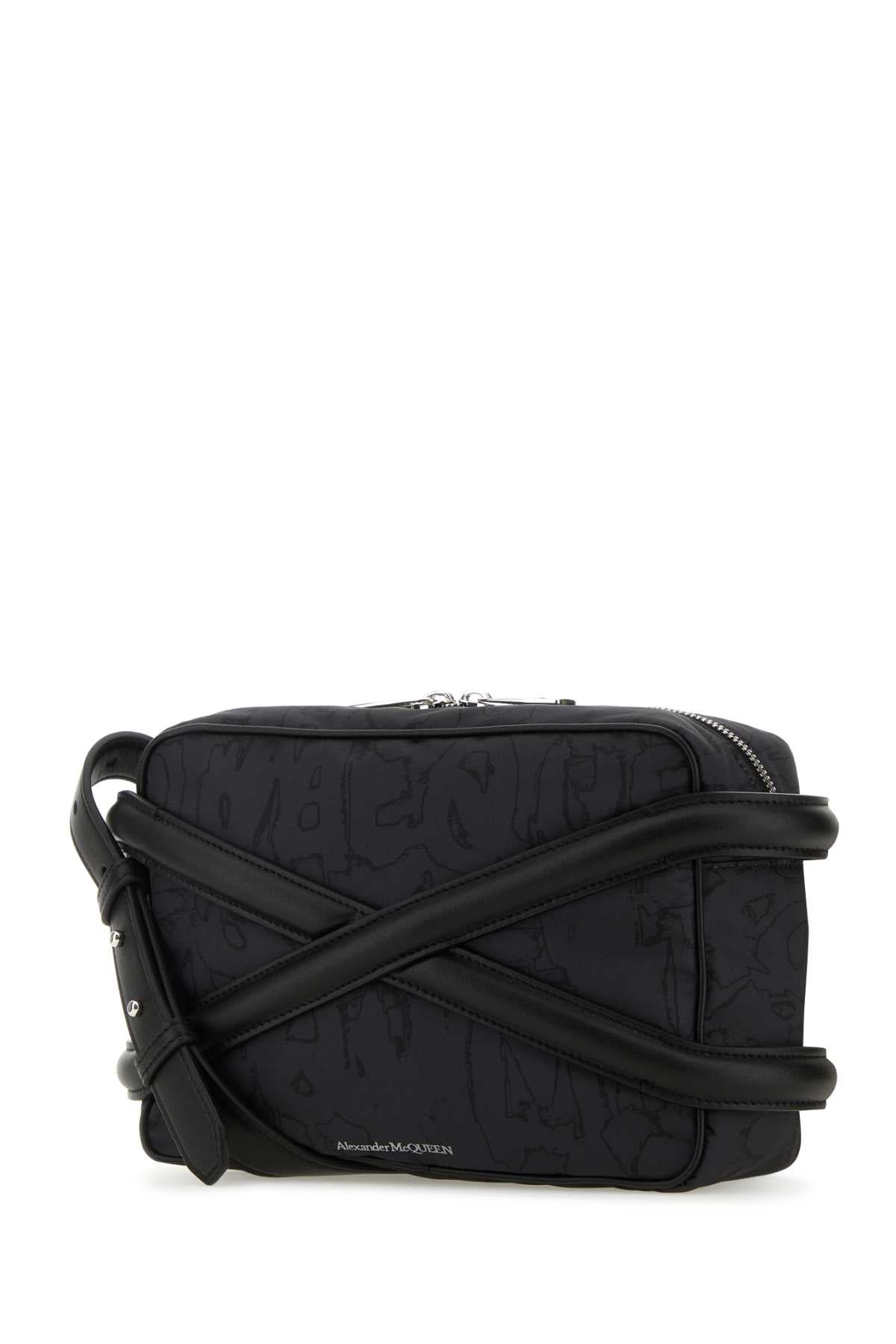 Alexander Mcqueen Men Black Nylon Harness Crossbody Bag - JUSTLUXURY