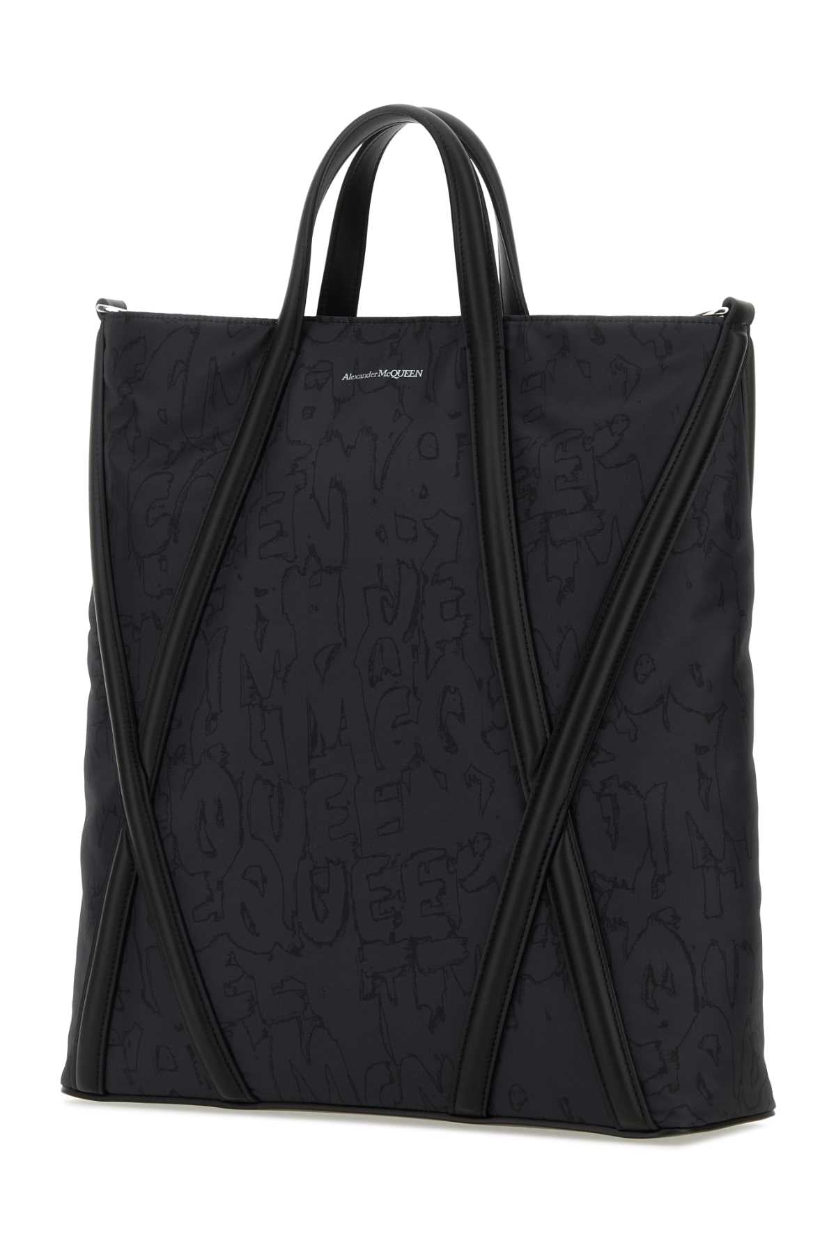 Alexander Mcqueen Men Black Nylon The Harness Shopping Bag - JUSTLUXURY