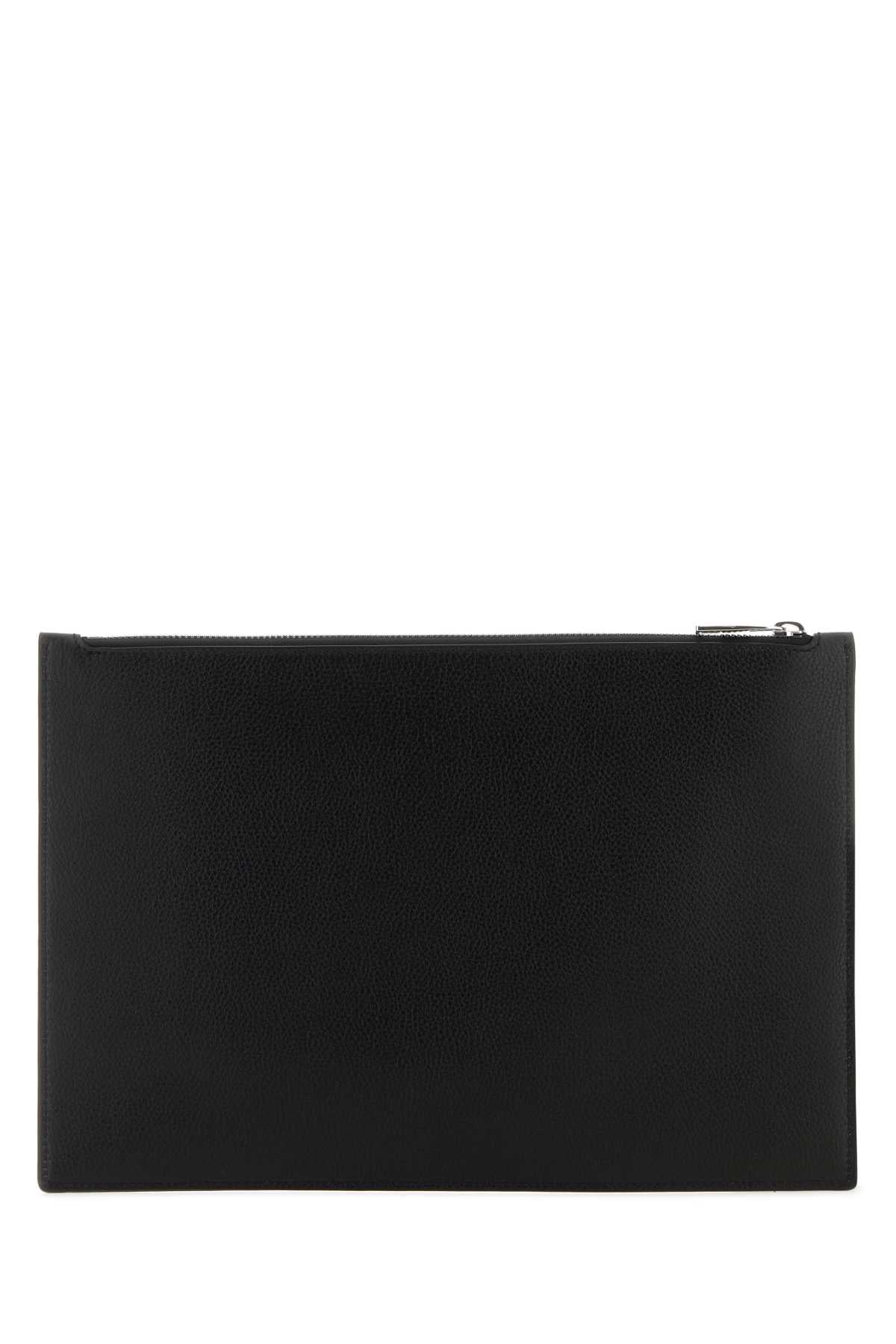 Alexander Mcqueen Men Black Leather Clutch - JUSTLUXURY