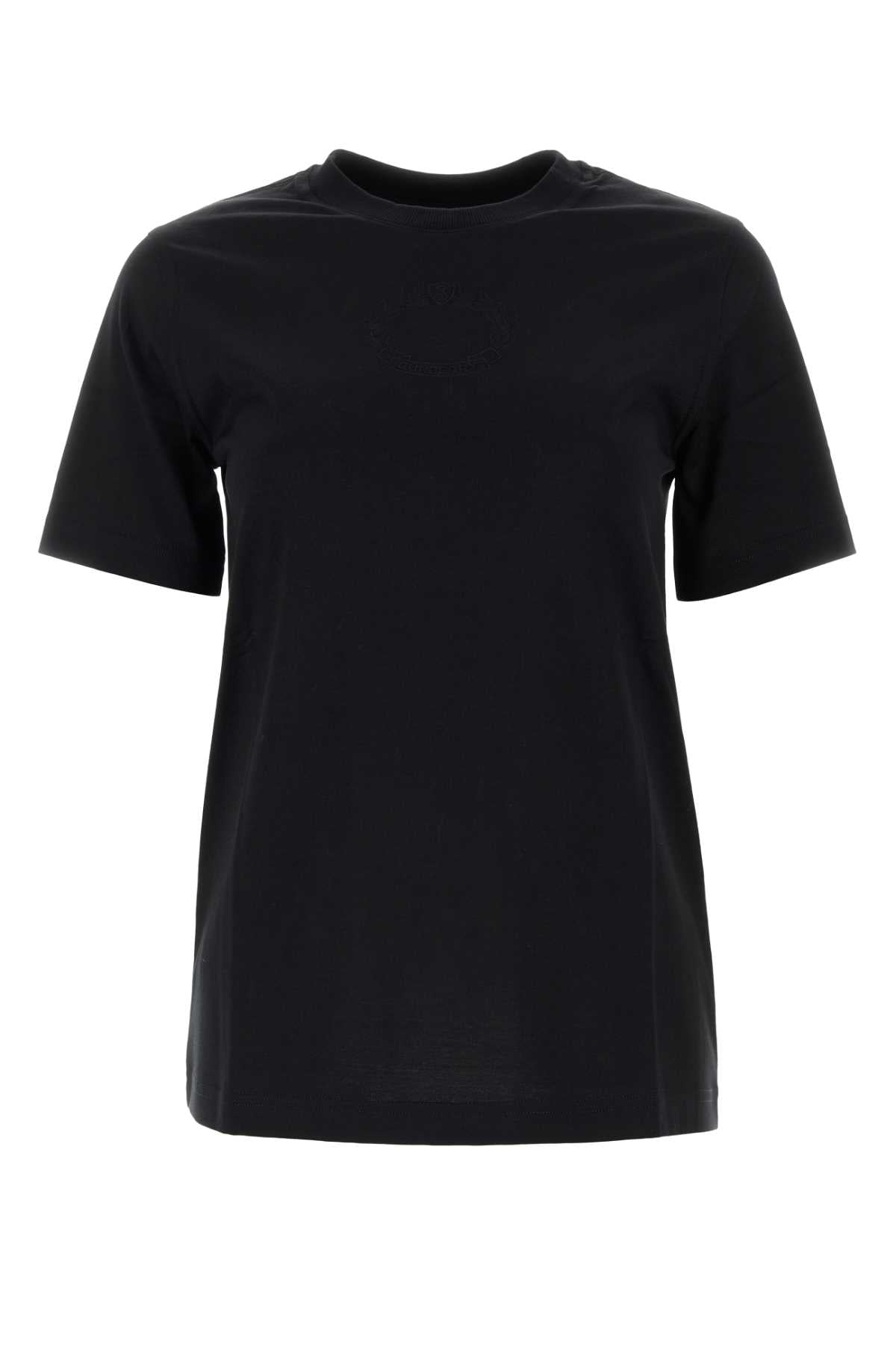Burberry Women Black Cotton T-Shirt - JUSTLUXURY
