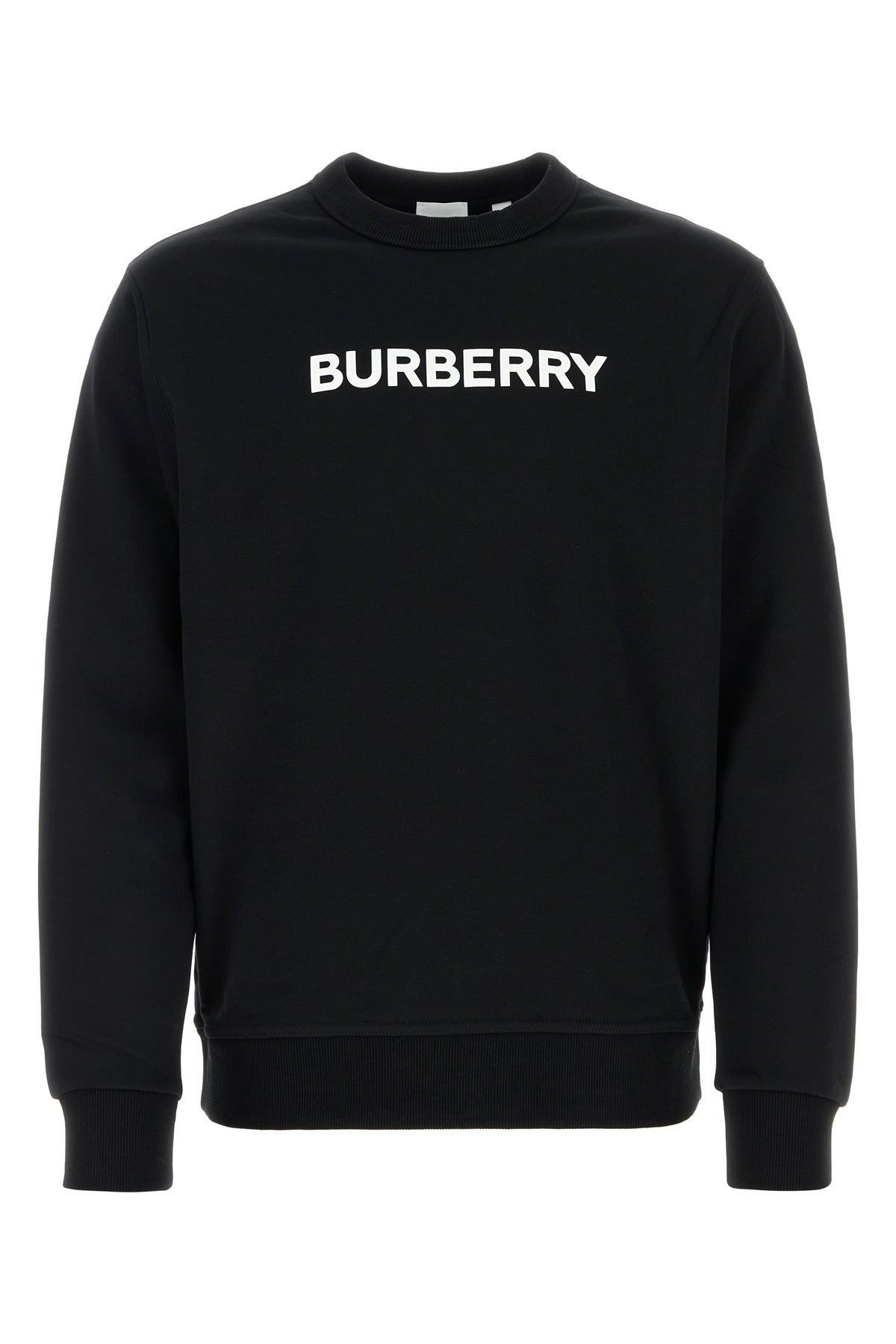 Burberry Men Black Stretch Cotton Oversize Sweater - JUSTLUXURY
