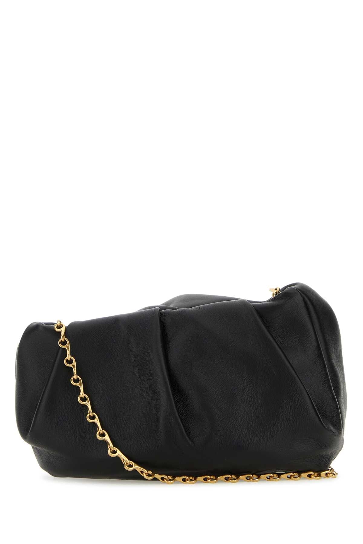 Burberry Women Black Nappa Leather Rose Clutch - JUSTLUXURY