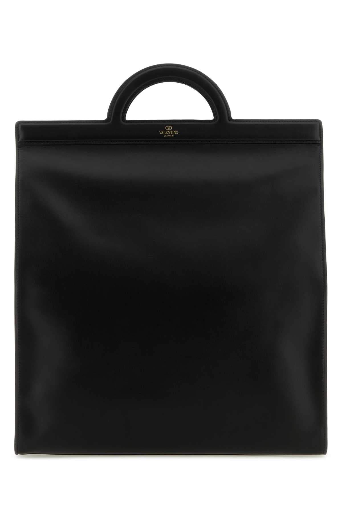 Valentino Garavani Men Black Leather Shopping Bag