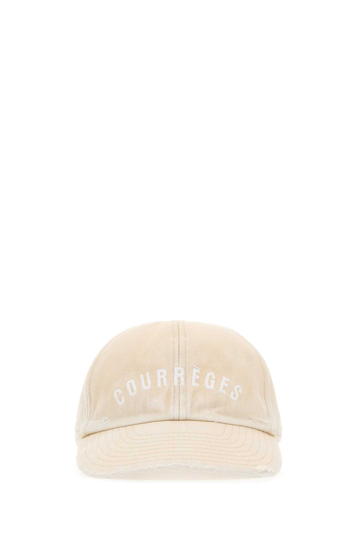 Courreges Women Sand Cotton Baseball Cap