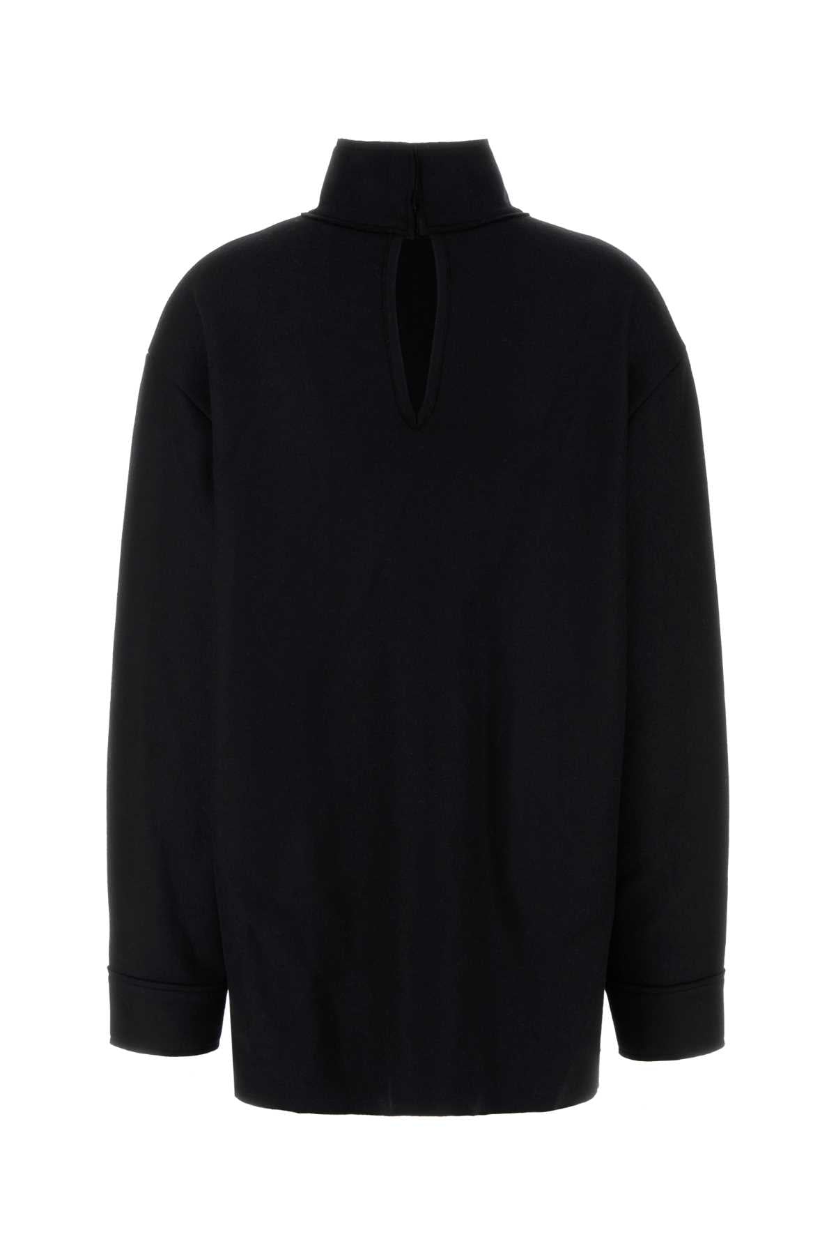 Jil Sander Women Black Wool Blend Blouse