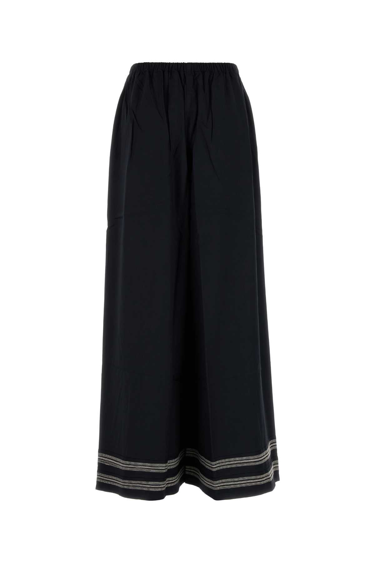 Bode Women Black Viscose Mathilde Wide-Leg