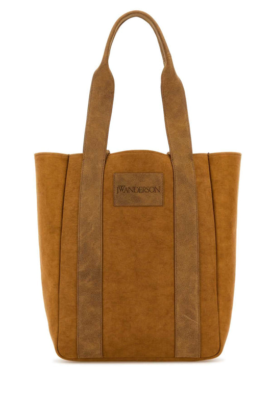 Jw Anderson Women Camel Canvas Workwear Shopping Bag