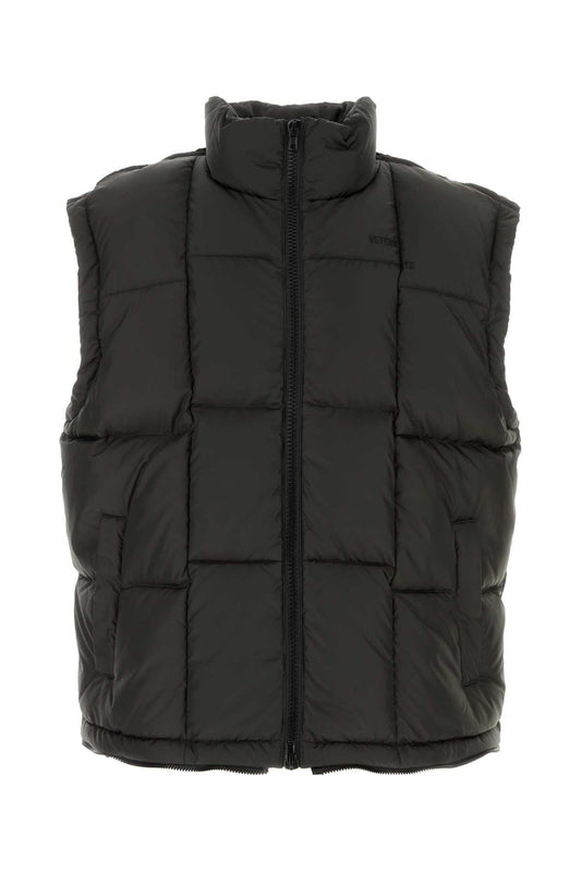 Vetements Men Dark Brown Polyester Down Jacket