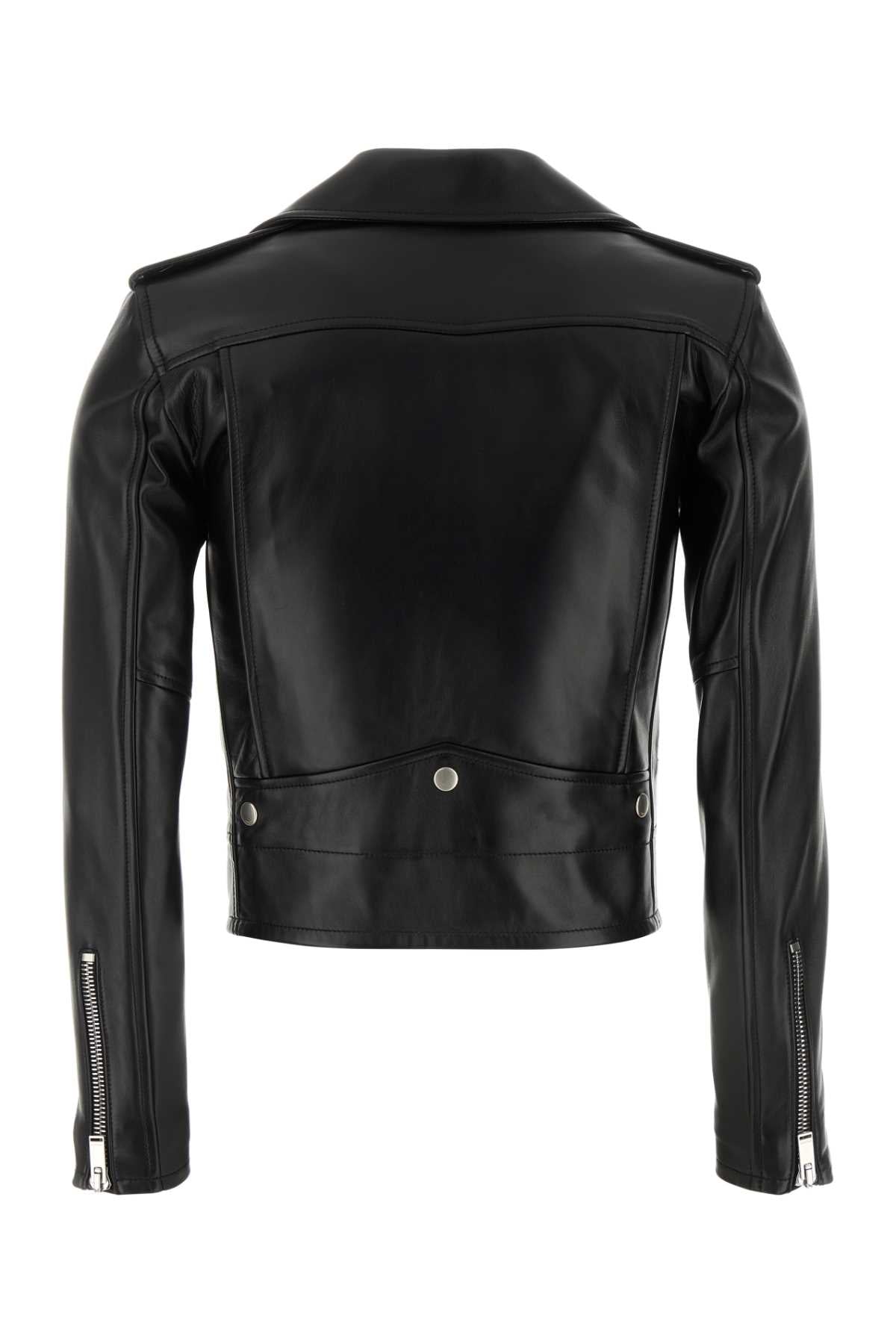 Saint Laurent Women Black Nappa Leather Jacket