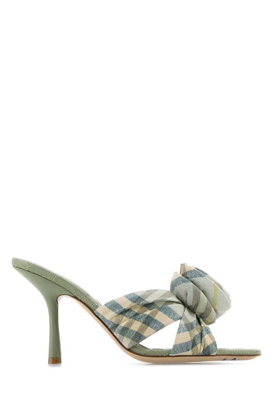 Burberry Women Embroidered Fabric Mews Mules