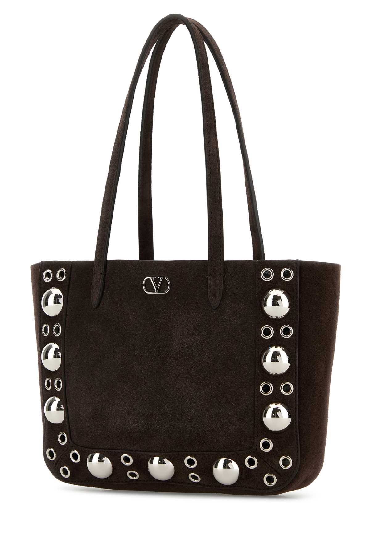 Valentino Garavani Women Brown Suede Nellcã´Te Shopping Bag