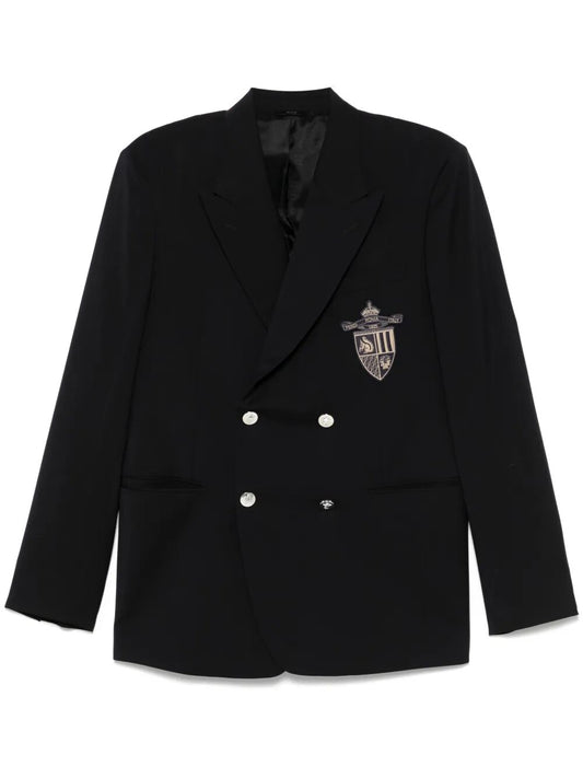 Fendi Men Straight-Cut Double Breasted Wool Jacket
